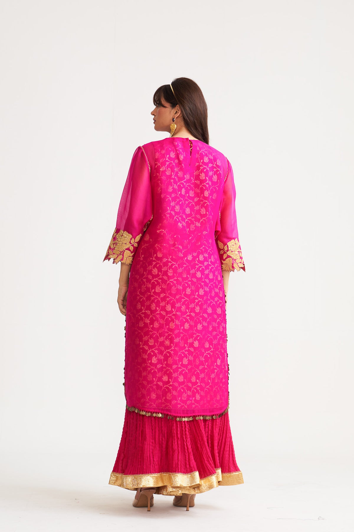 Organza gota patch kurta set