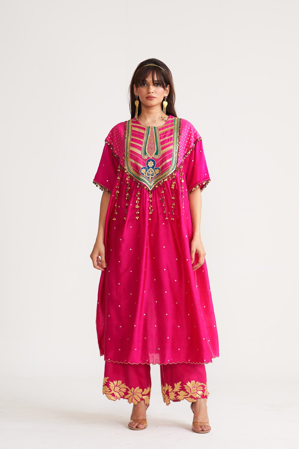 Gota line patch kurta set