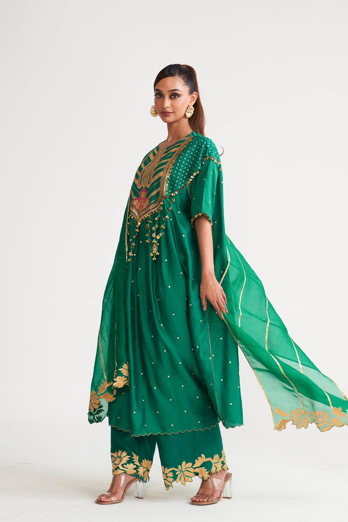 Gota line patch kurta set