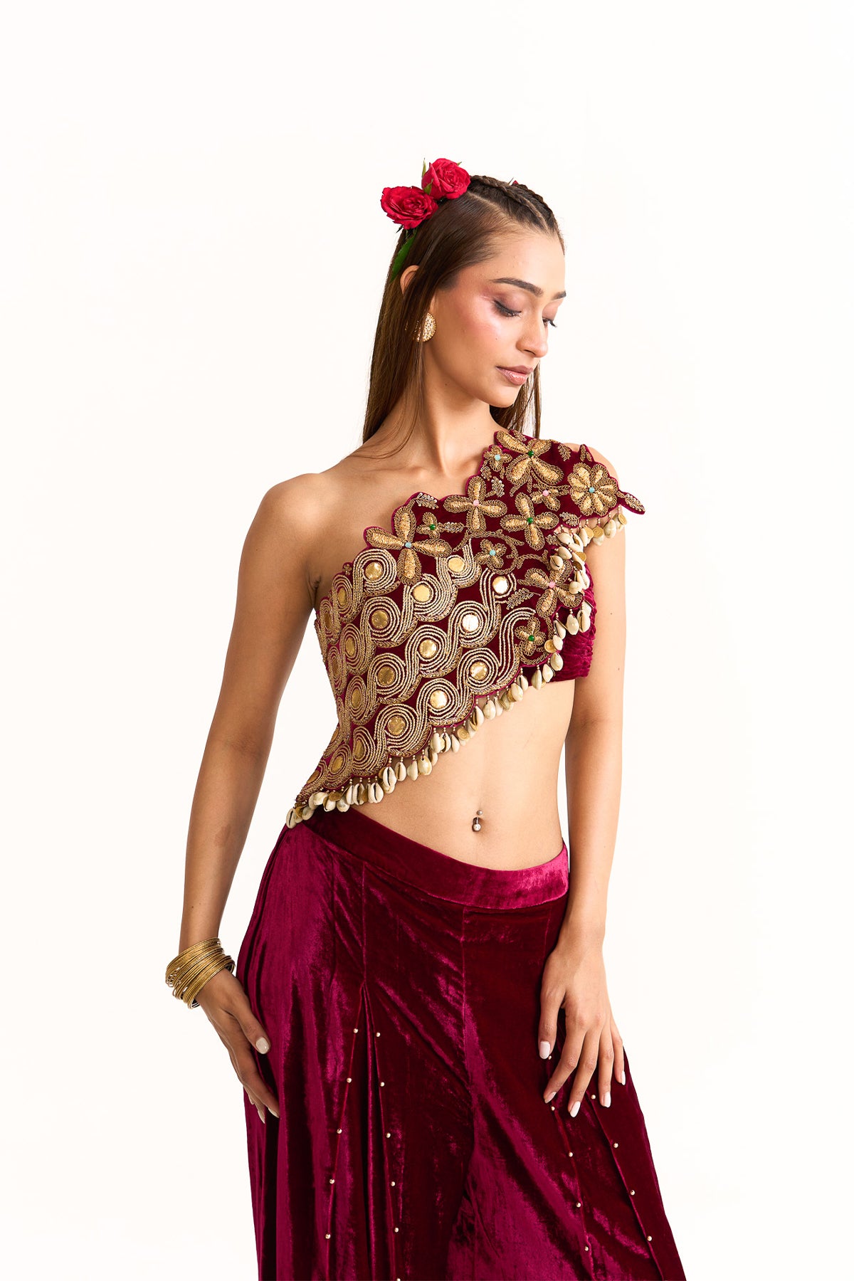 One shoulder top set