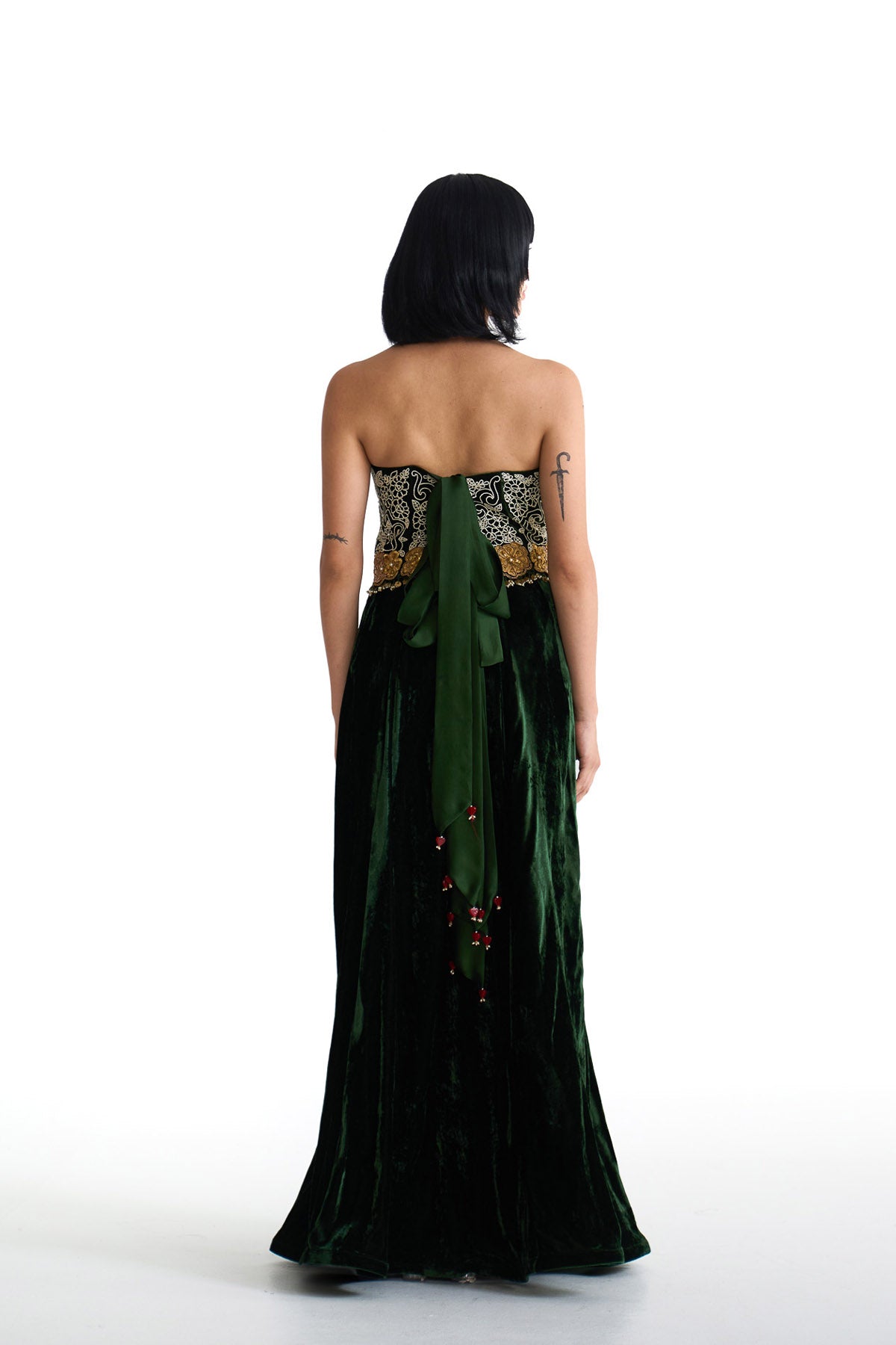 Jade corset with mermaid skirt