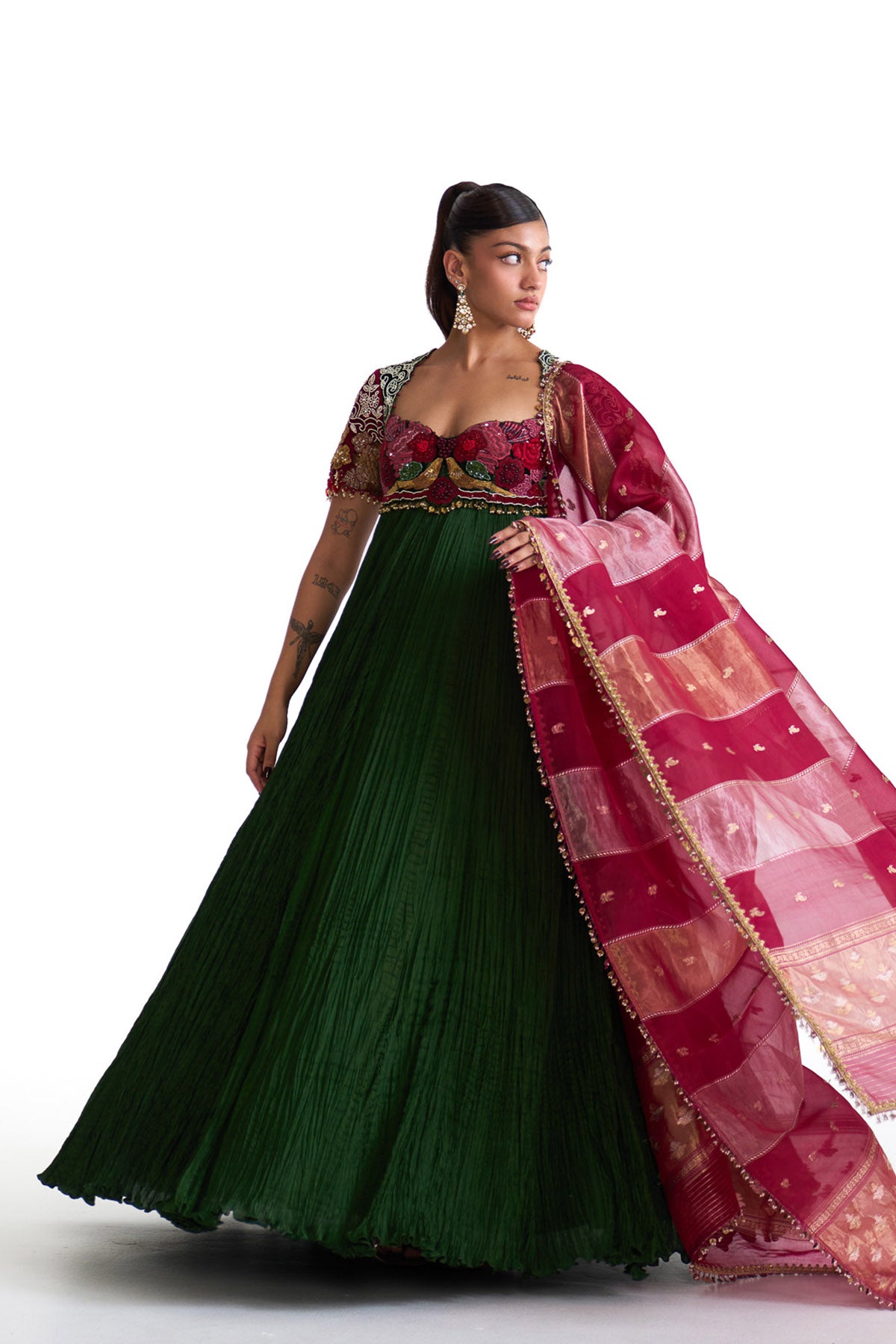 Jade anarkali set