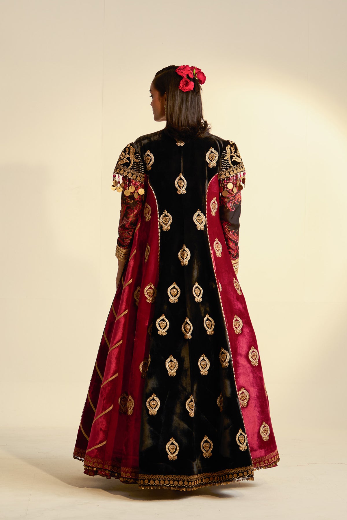 Long jacket anarkali set