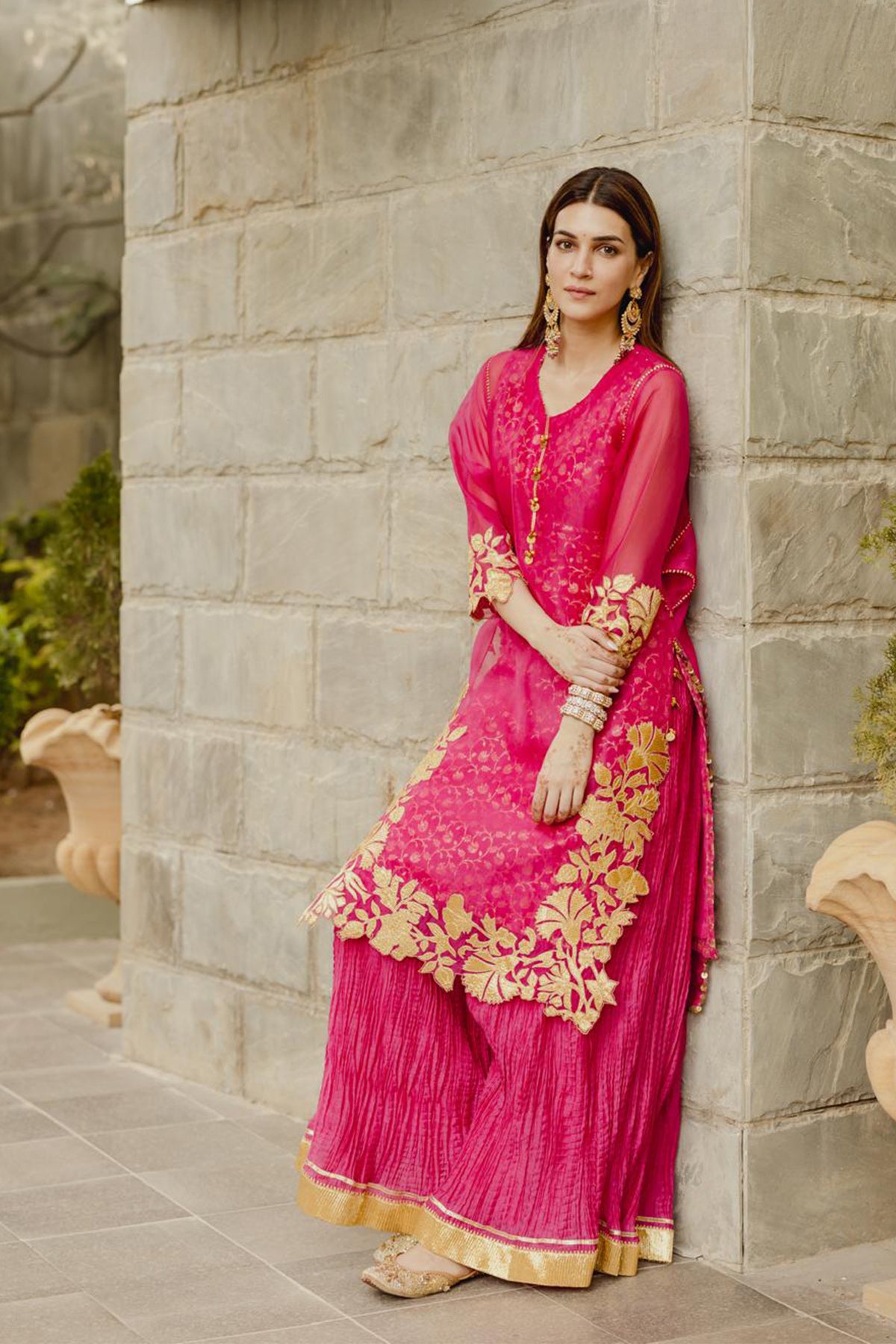 Kriti sanon in Organza gota patch kurta set