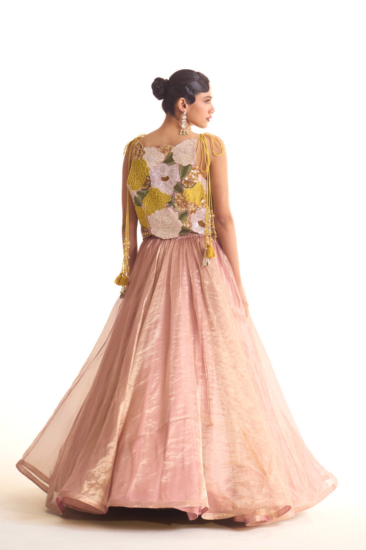 Marigold crop top & skirt set