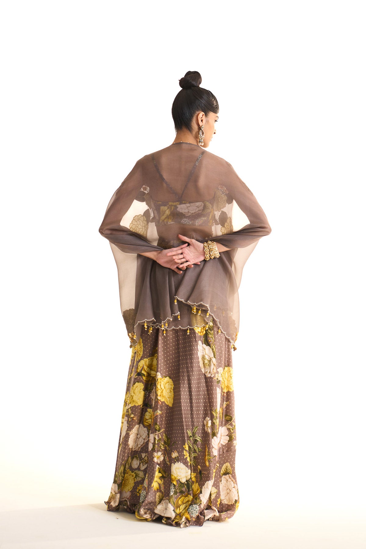 marigold cape & garara set