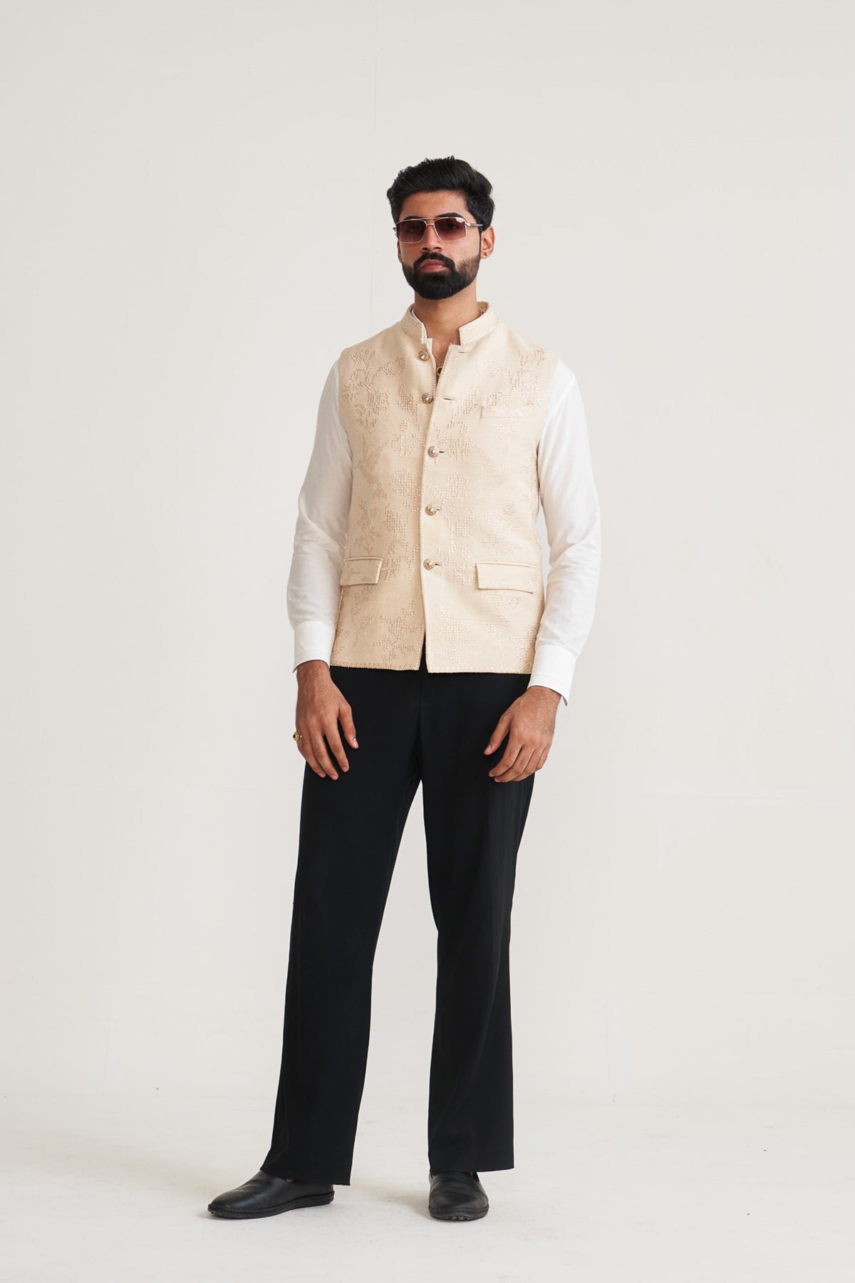 Cross stitch nehru jacket