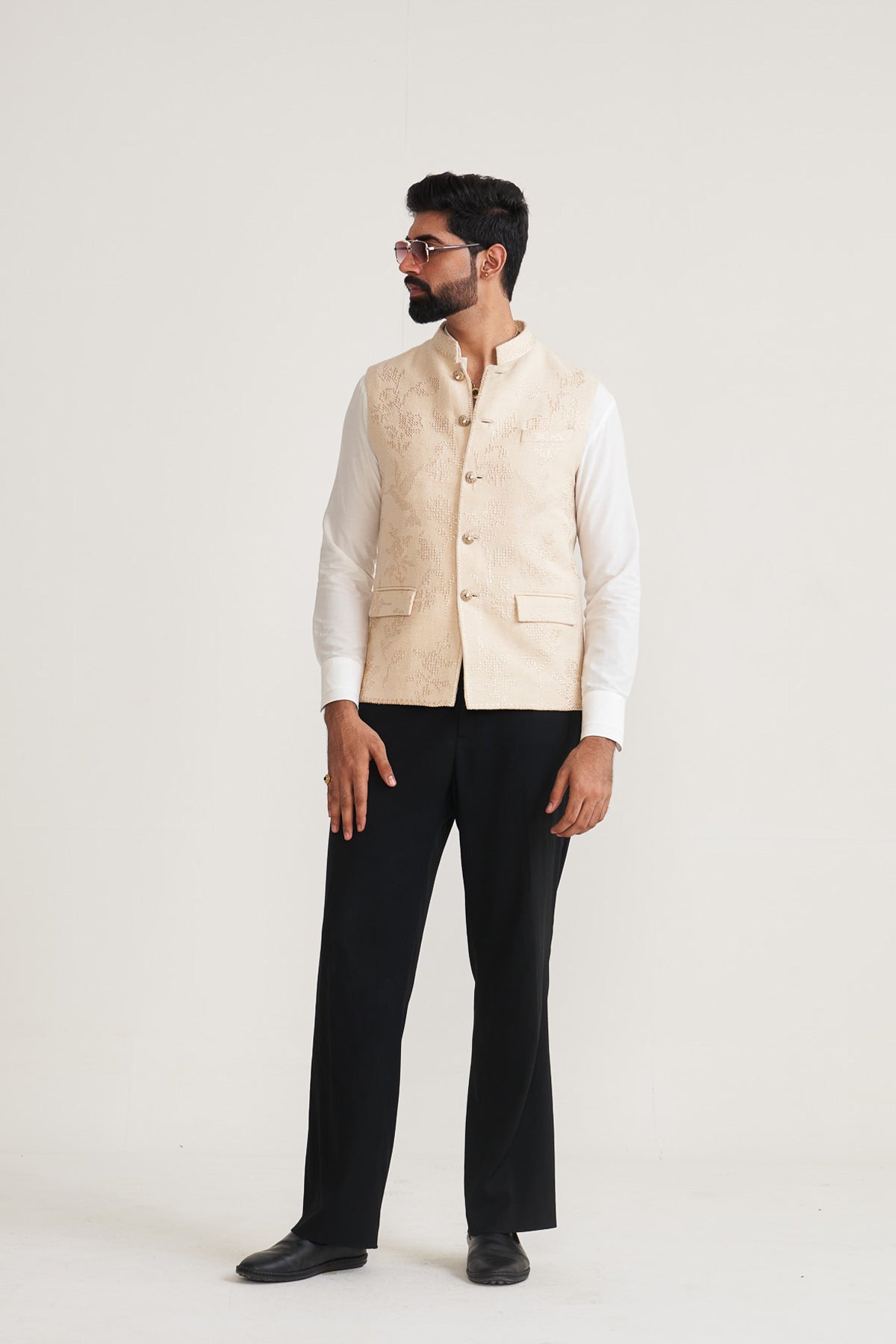 Cross stitch nehru jacket