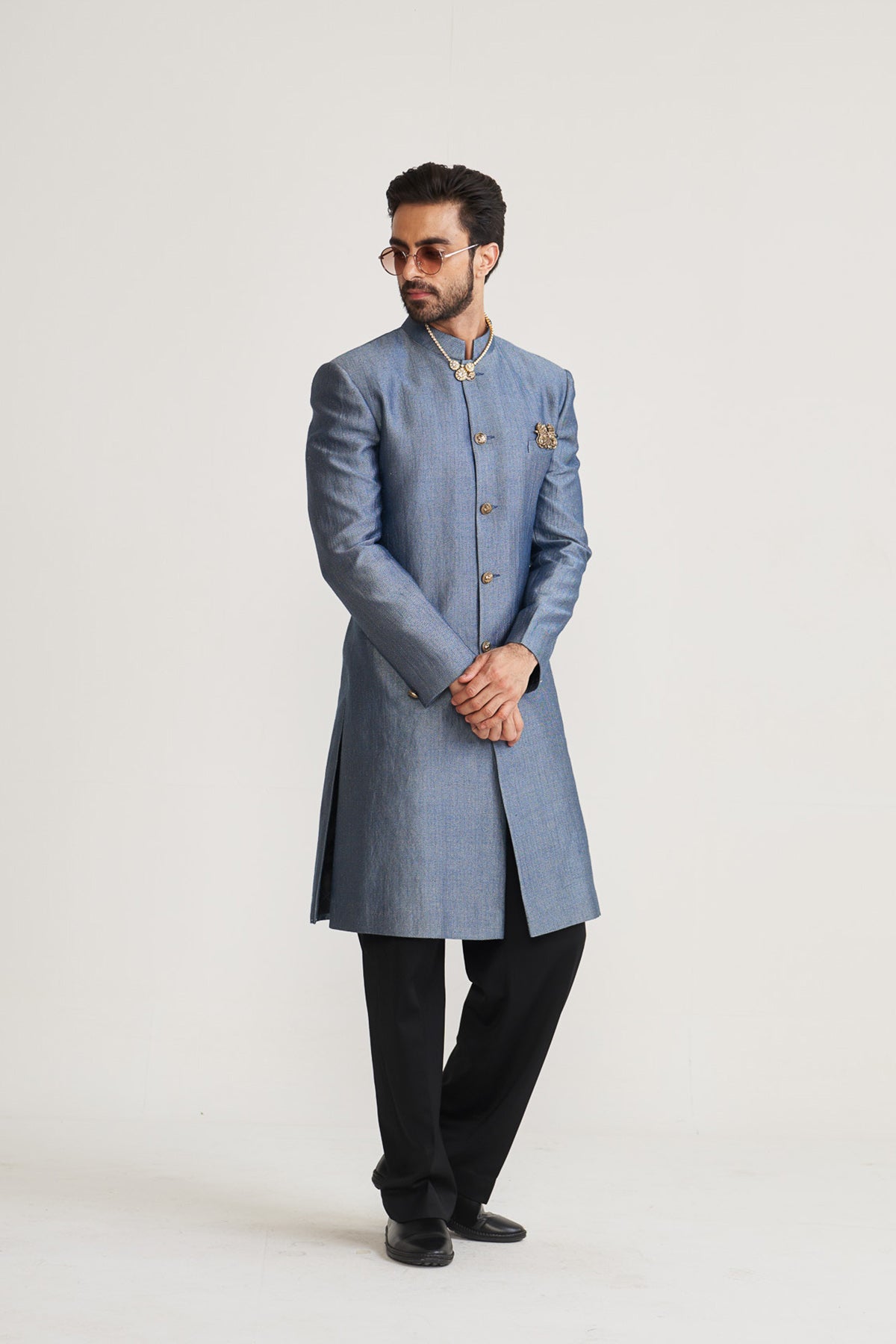 Herringbone achkan