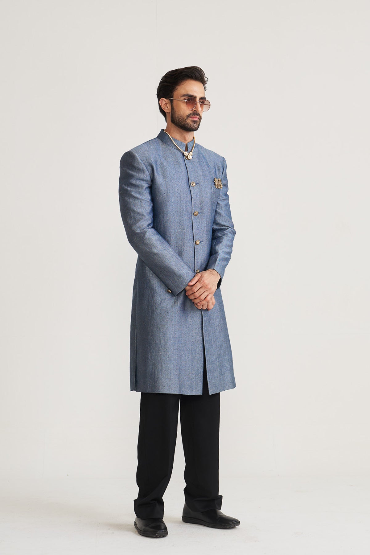 Herringbone achkan