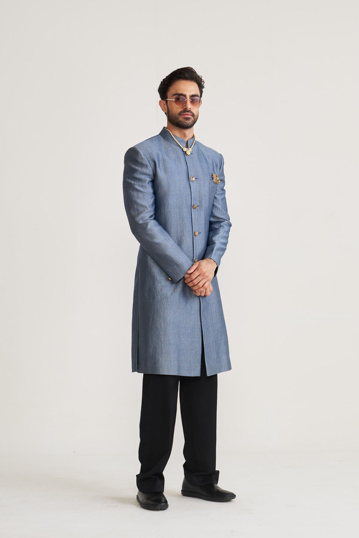 Herringbone achkan
