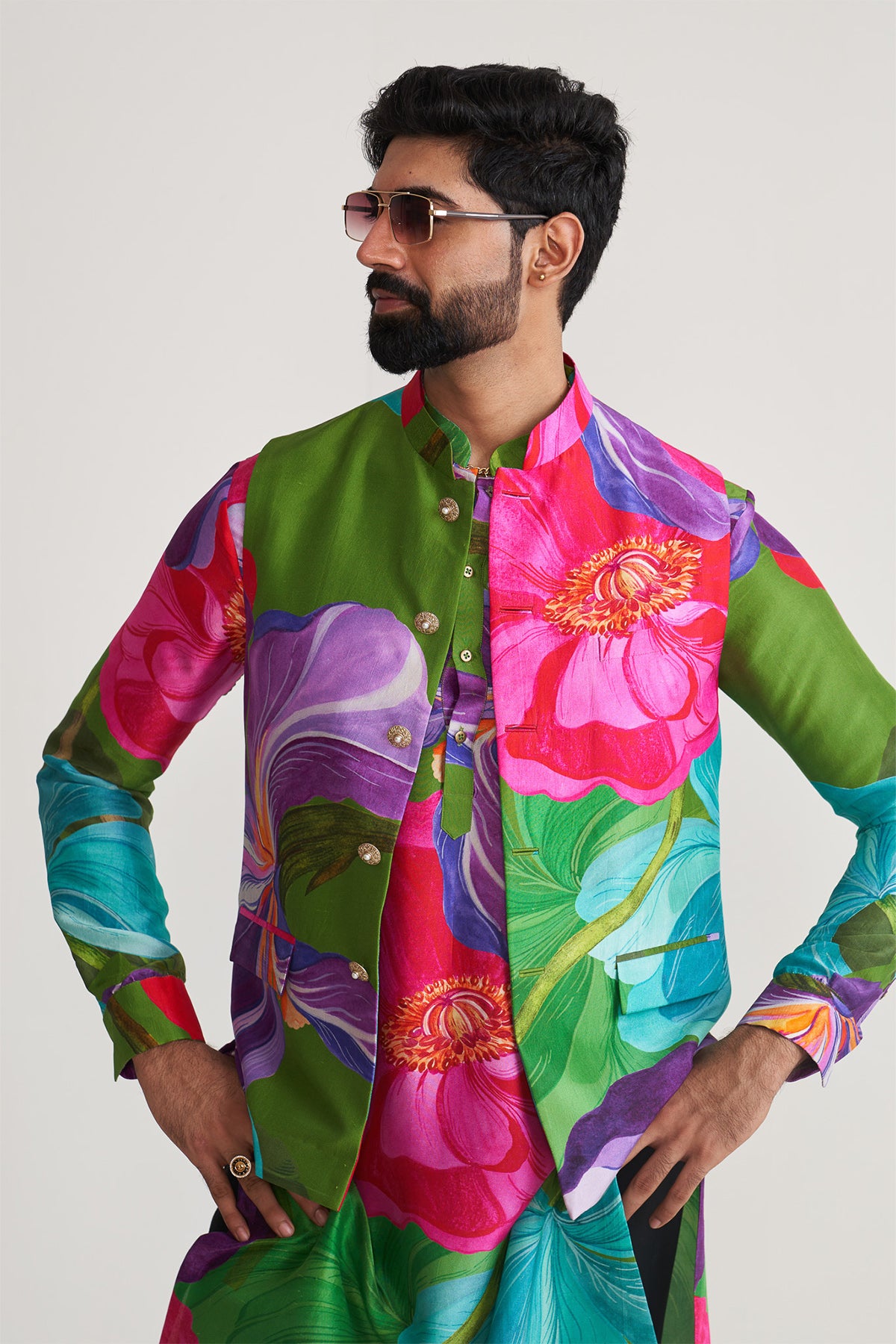 Painted petals waistcoat