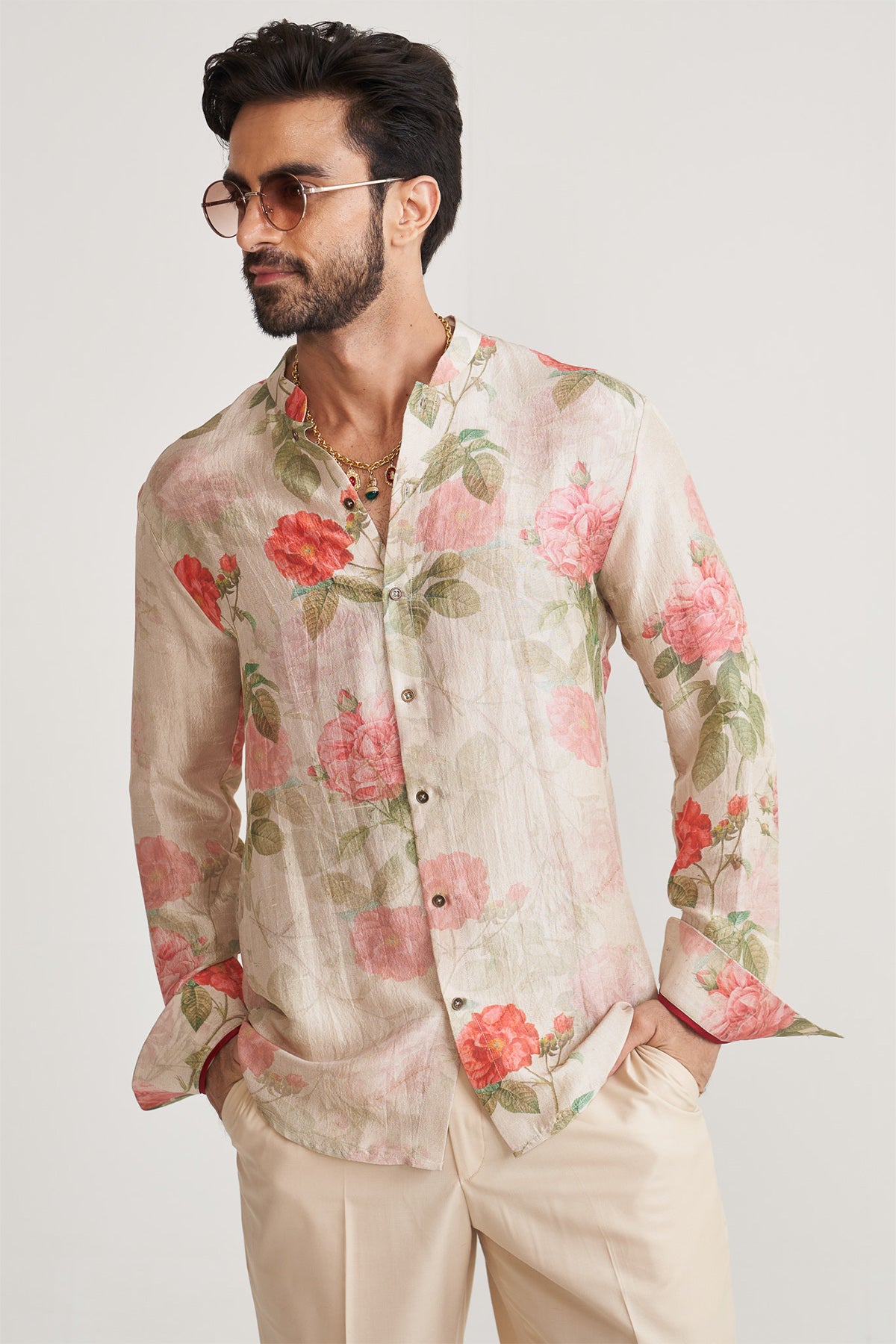 Vintage bloom ivory shirt