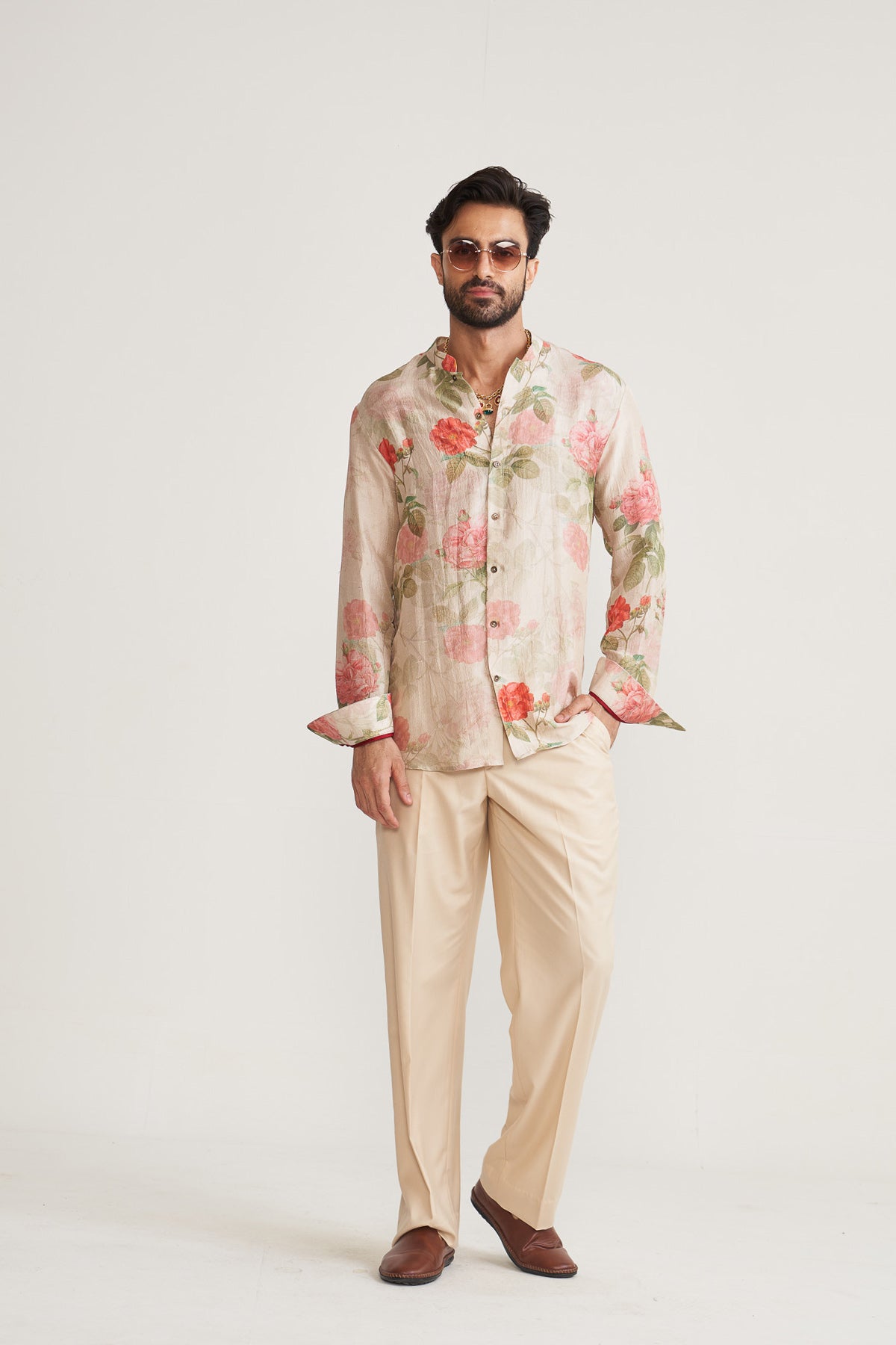 Vintage bloom ivory shirt