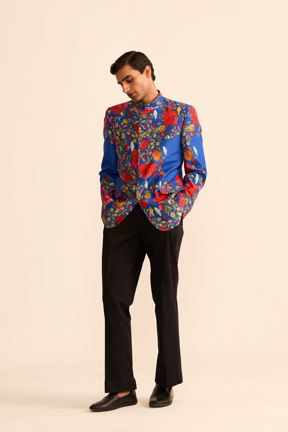 Noor-e-kashmir printed bandhgala