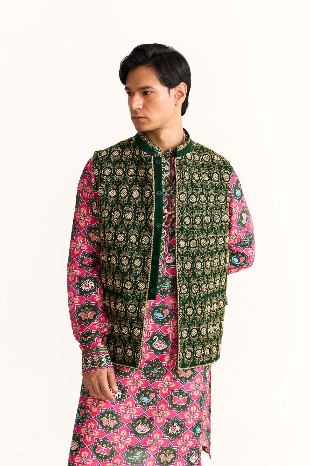Rajmahal ikat waistcoat