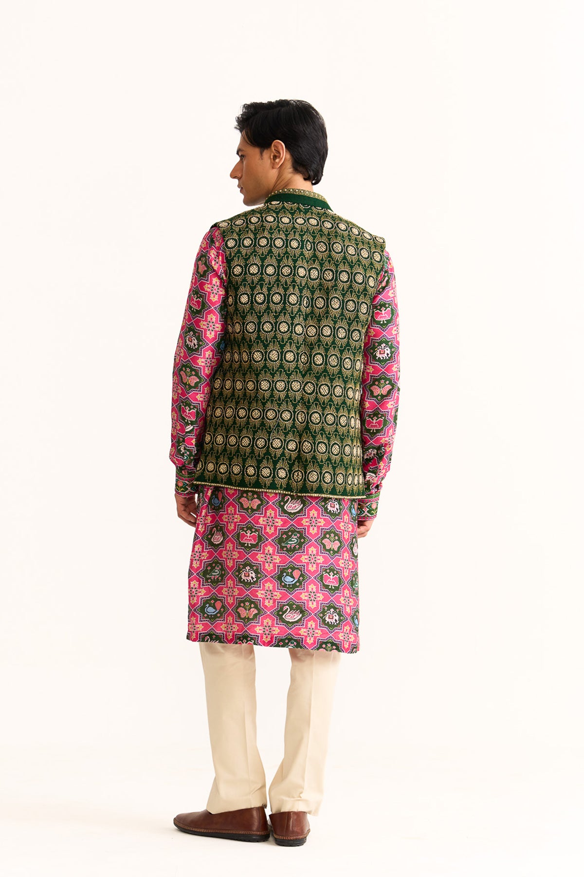 Rajmahal ikat nehru jacket