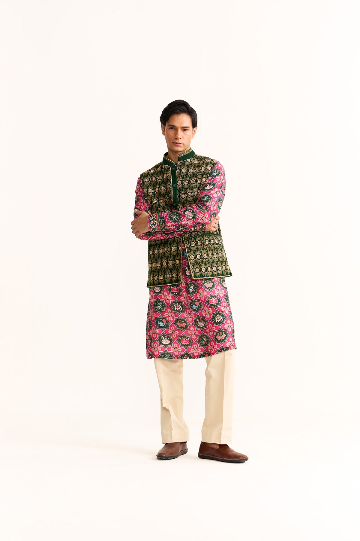 Rajmahal ikat waistcoat