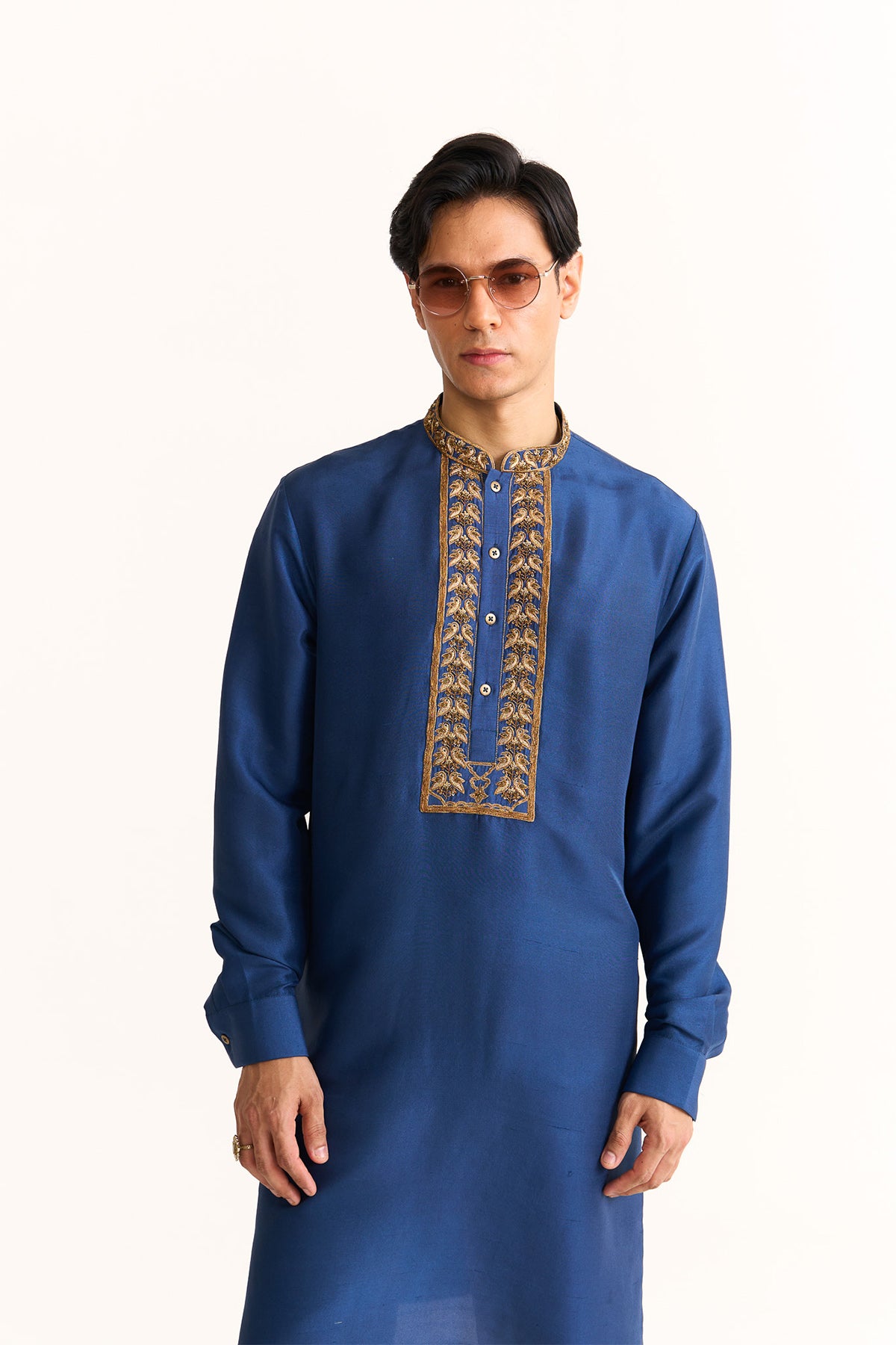 Parrot embroidered kurta
