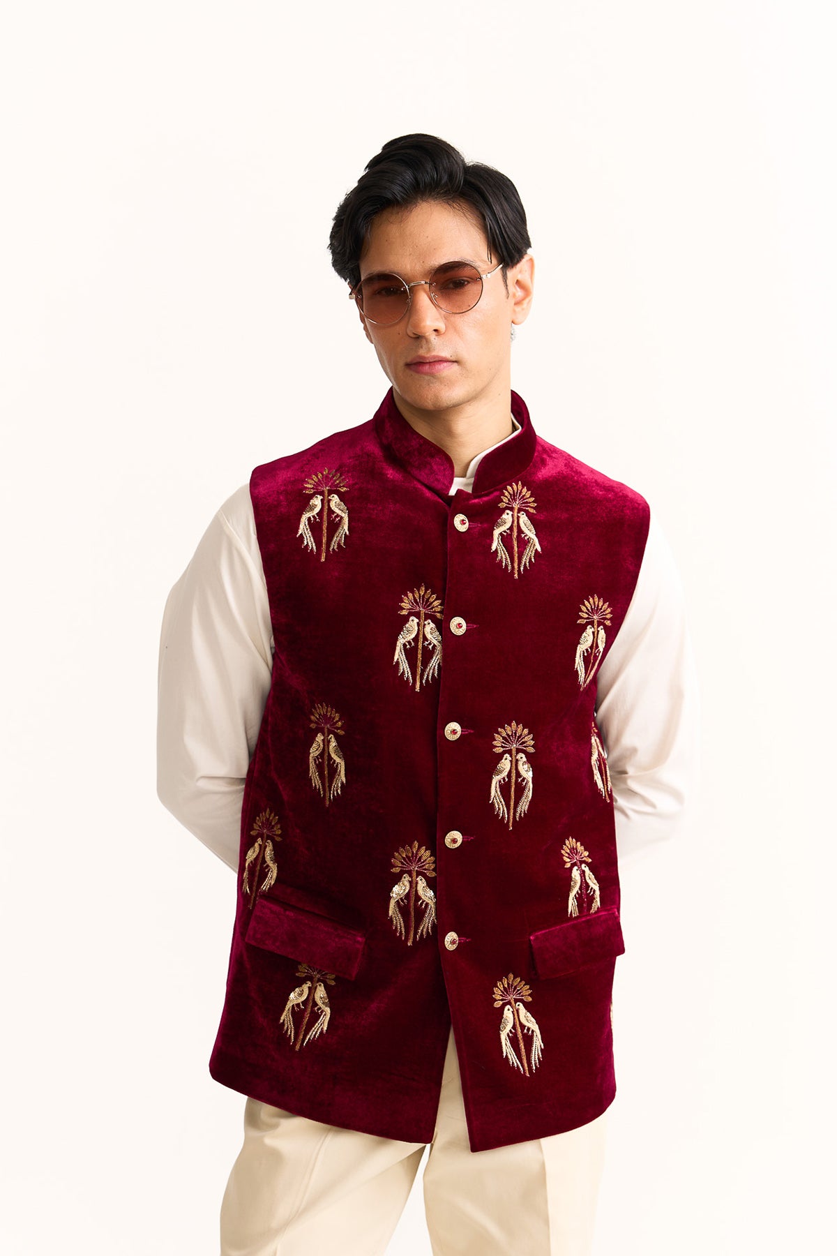 Parrot embroidered Waistcoat