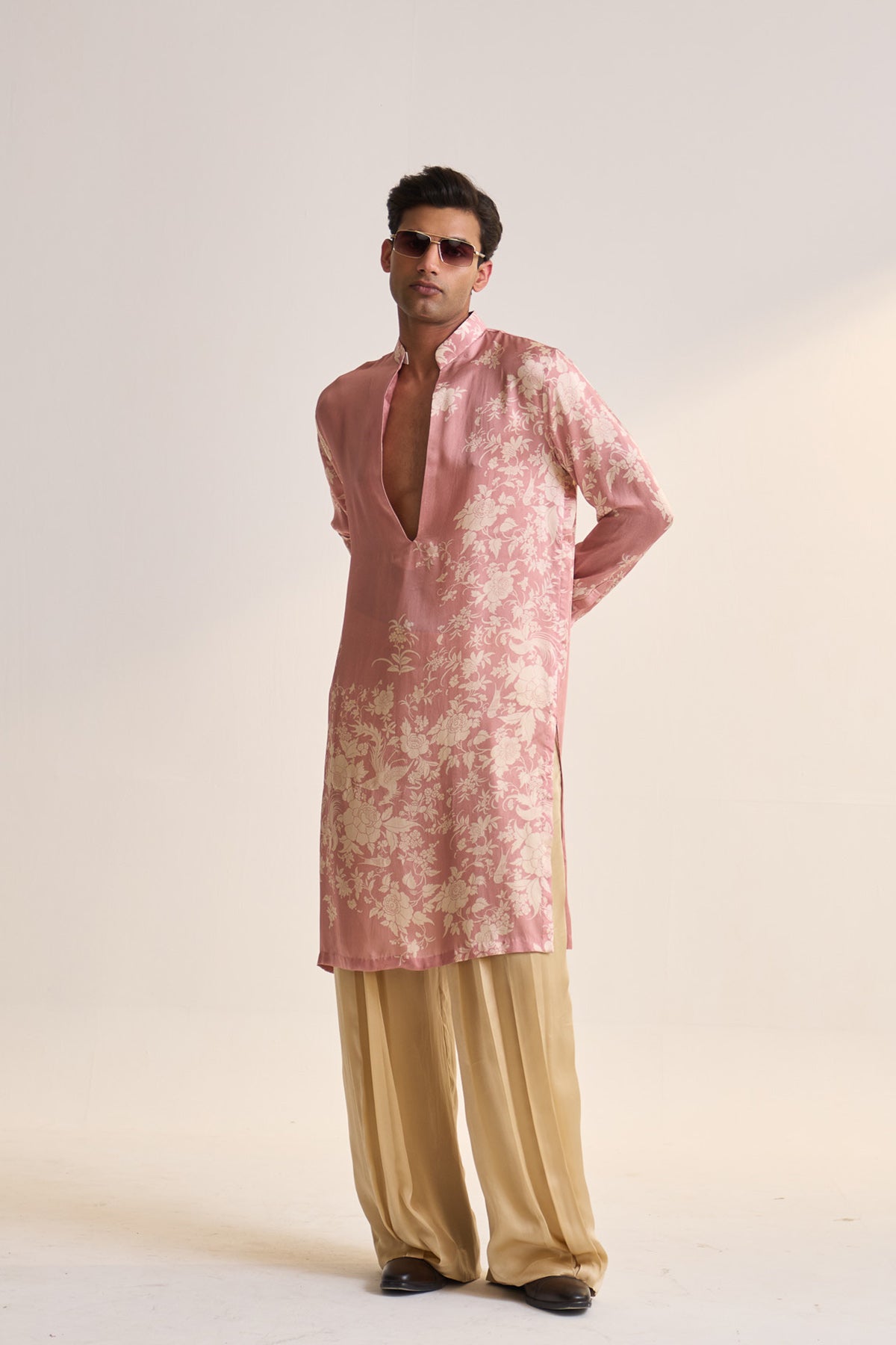 Summer parsi v neck kurta