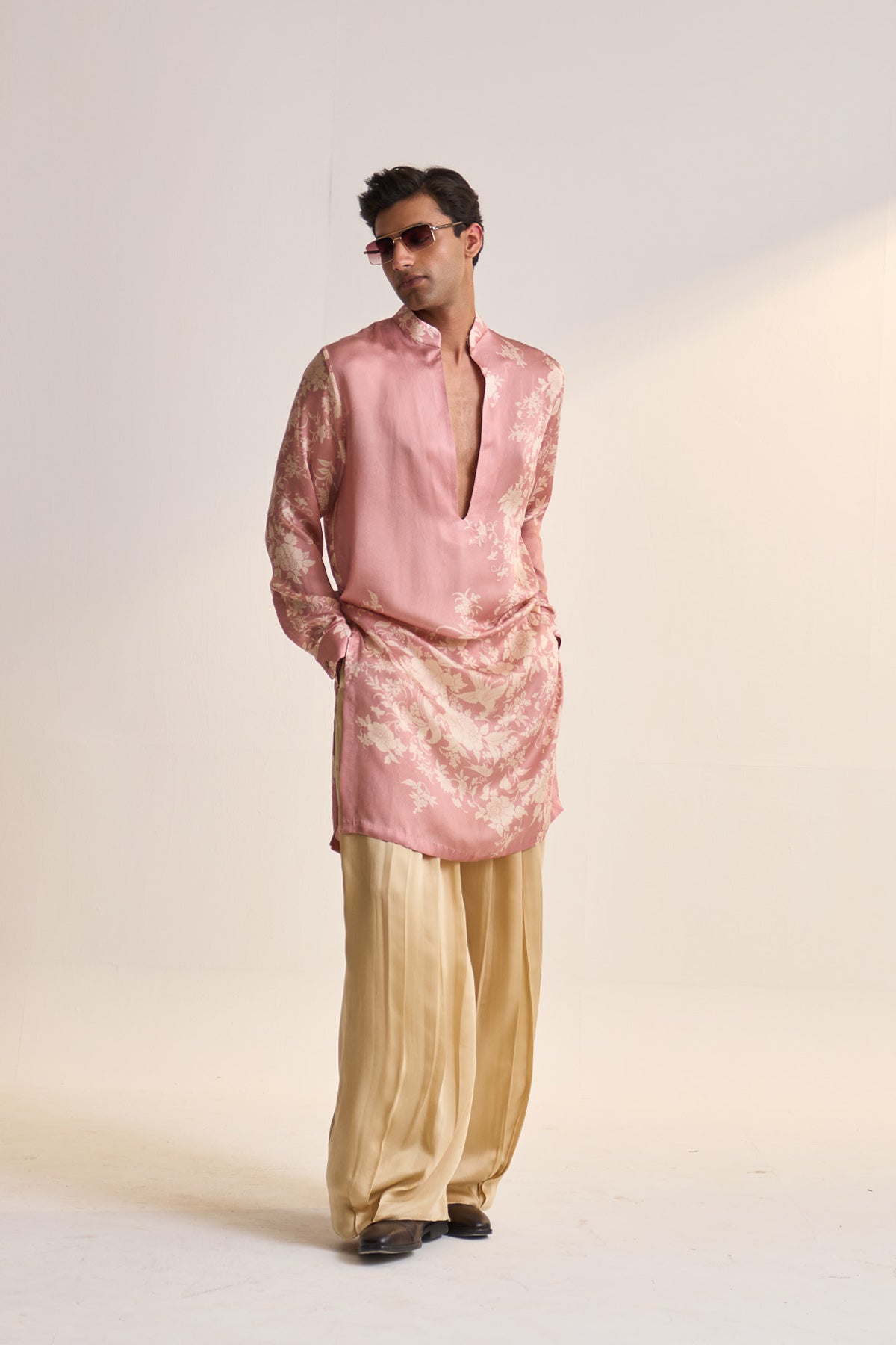 Summer parsi v neck kurta