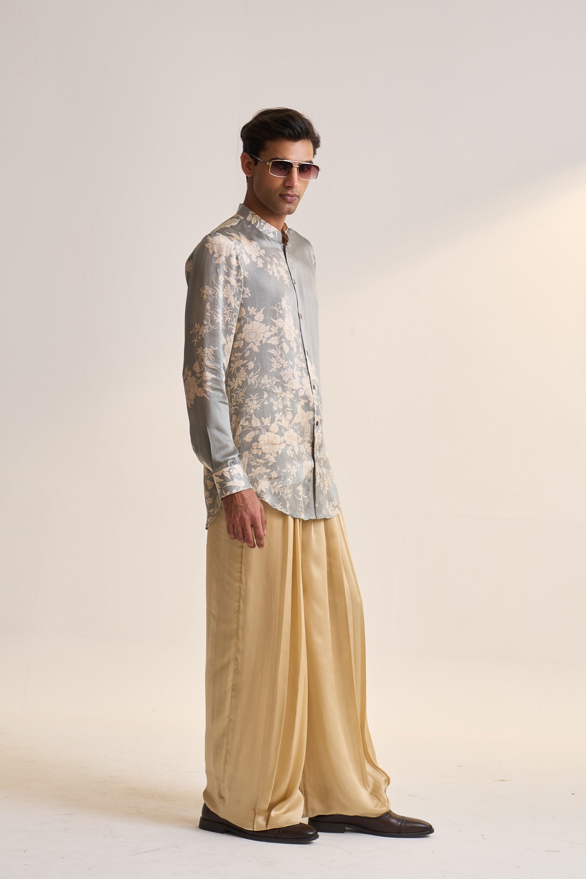 Summer parsi teal shirt