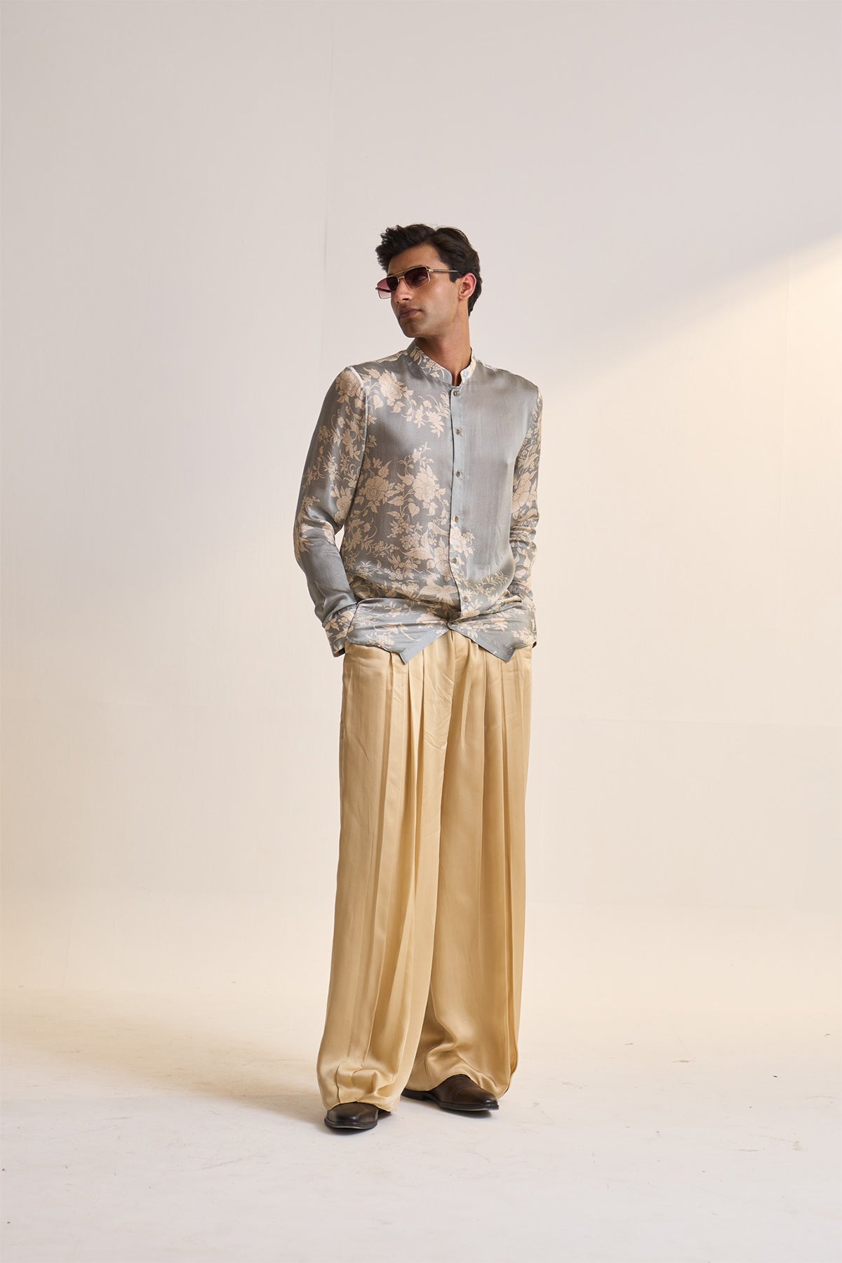 Summer parsi teal shirt