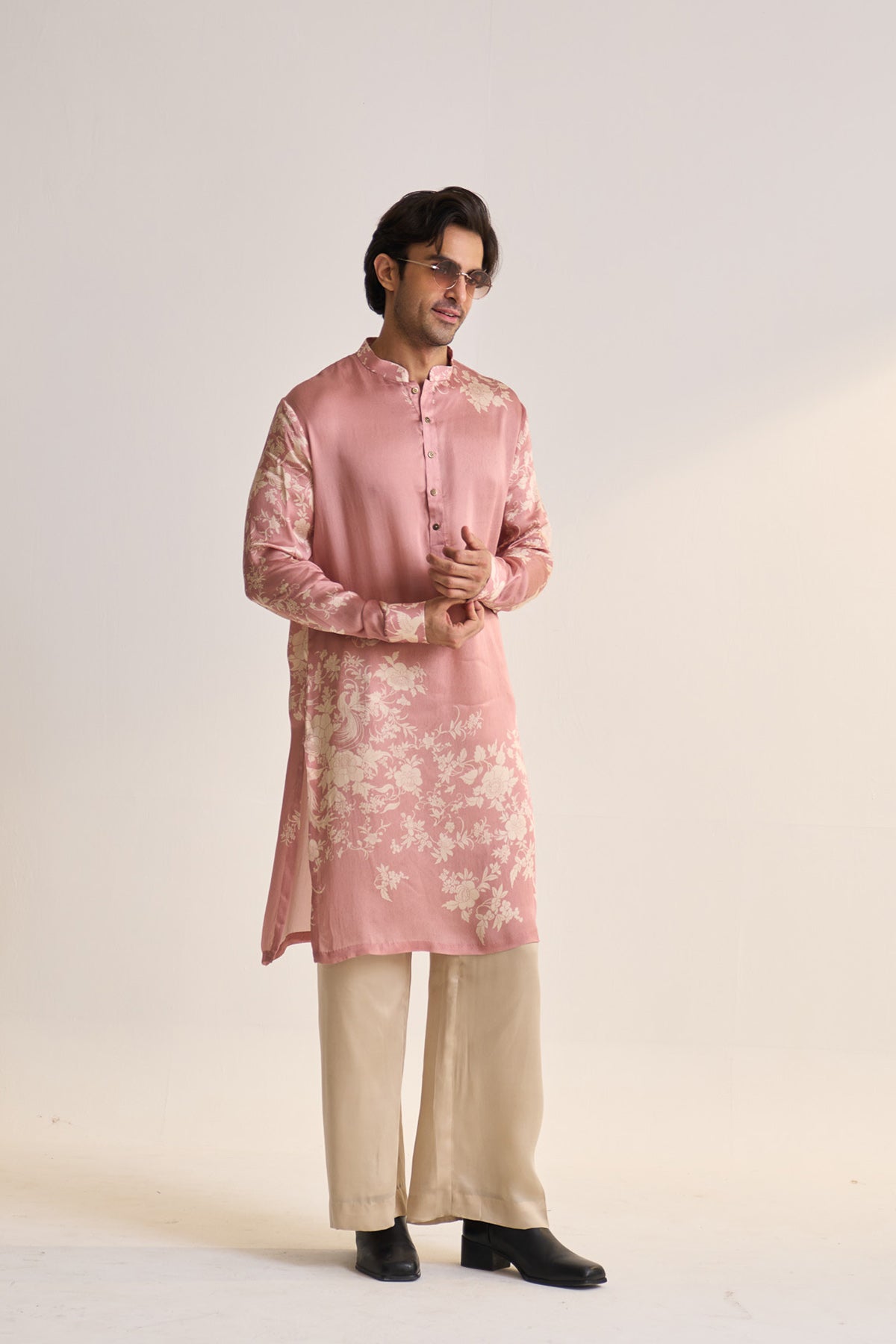 Summer parsi pink kurta