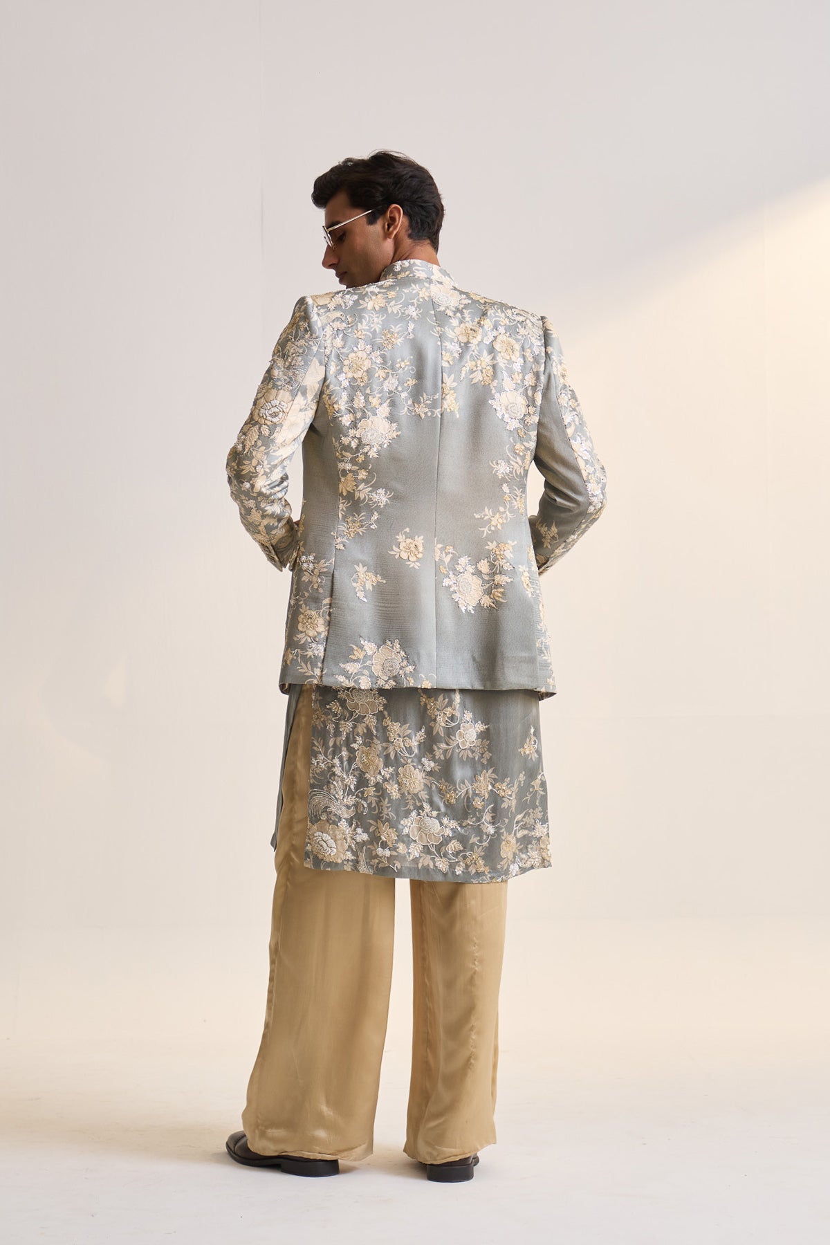 Summer parsi embellished bandhgala