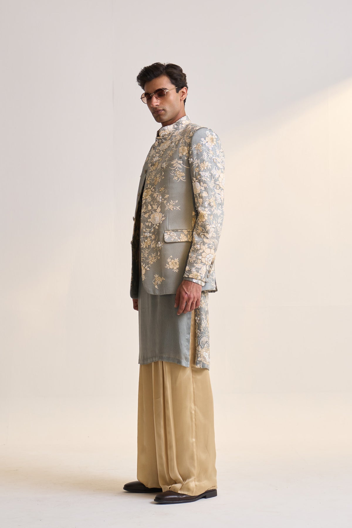 Summer parsi embellished bandhgala
