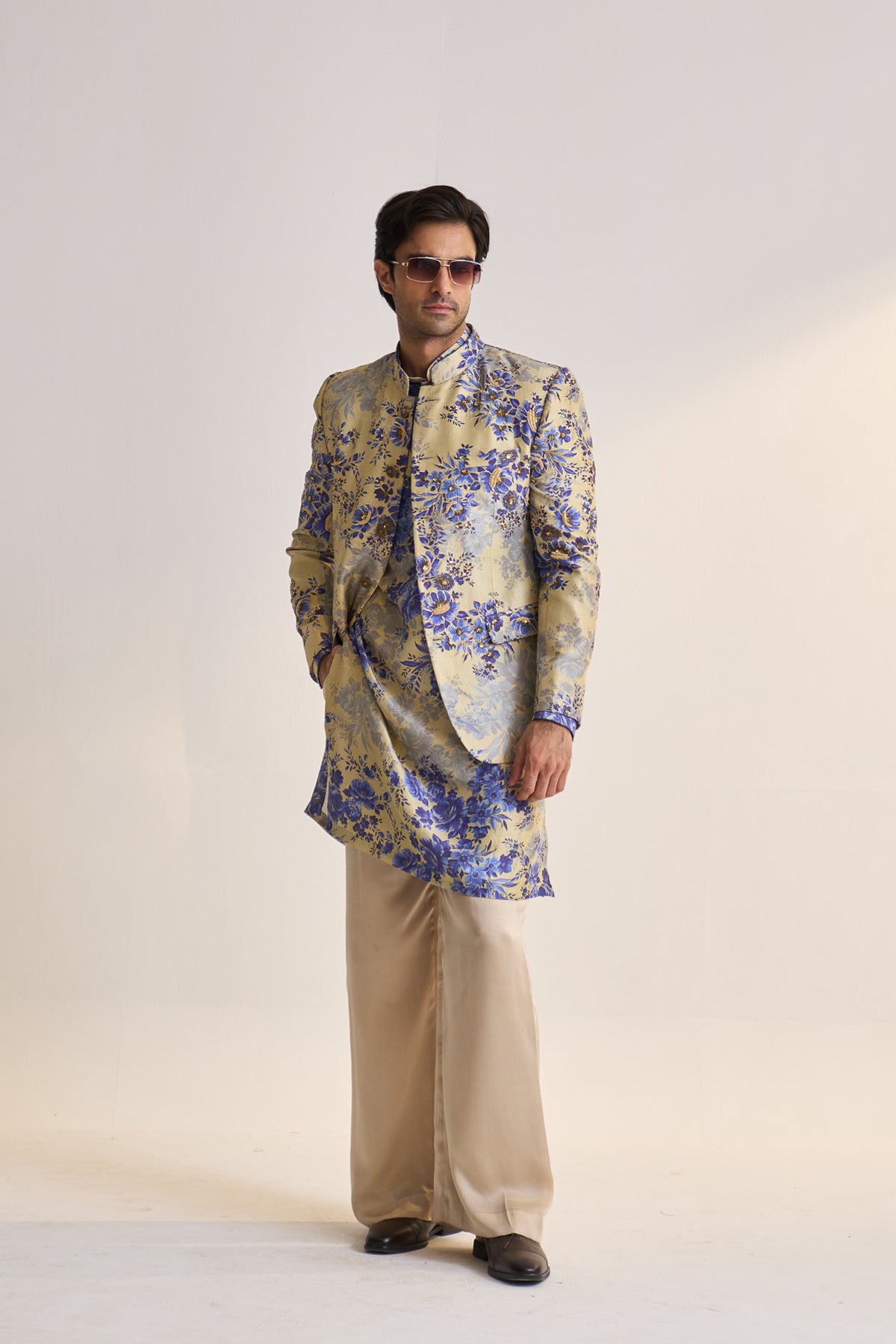 Blue moon embellished bandhgala