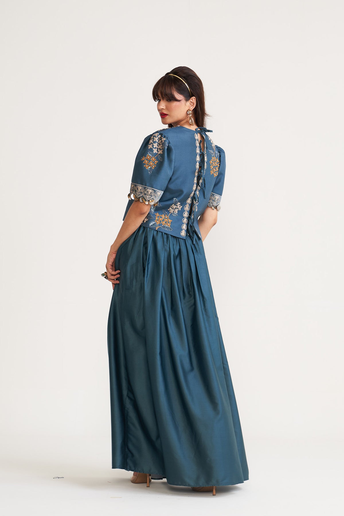 Tie top and skirt set