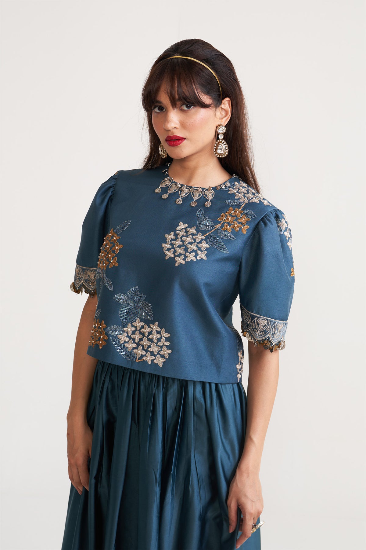 Tie top and skirt set