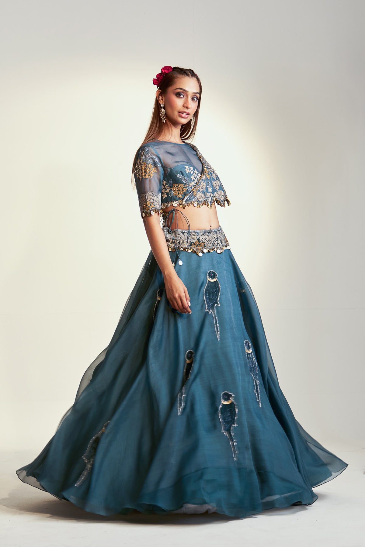 Lehenga with drape set
