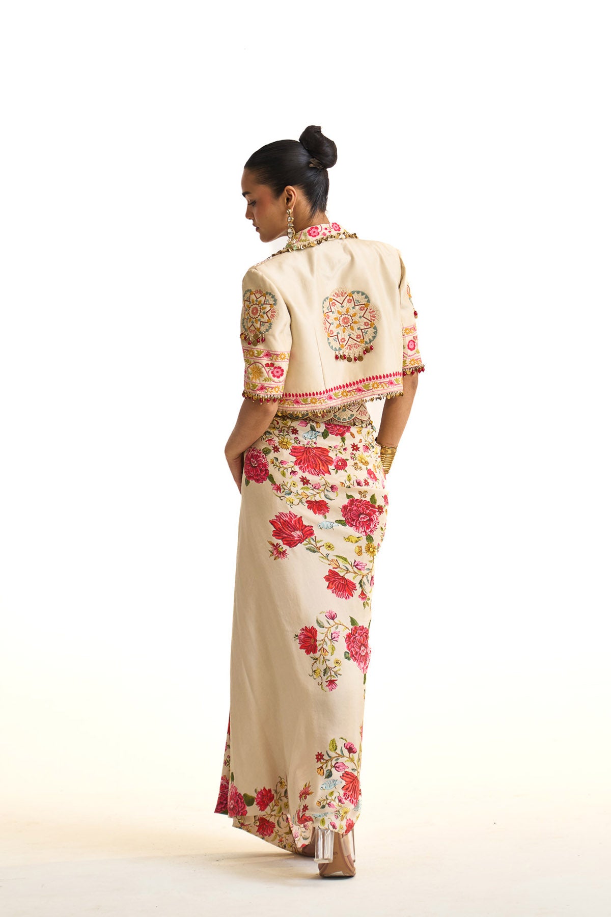 Noor-e-kashmir Overlap jacket set