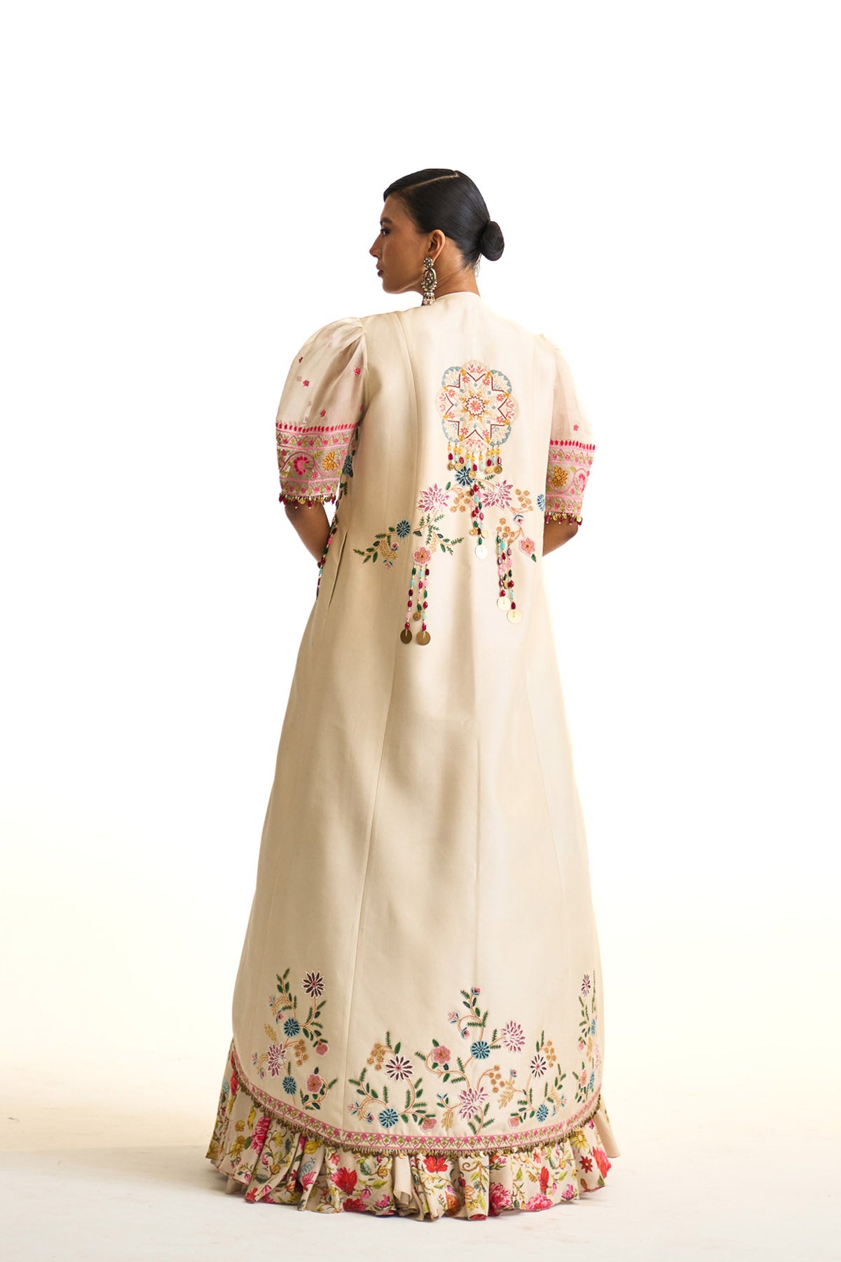 Noor-e-kashmir Long jacket with lehenga