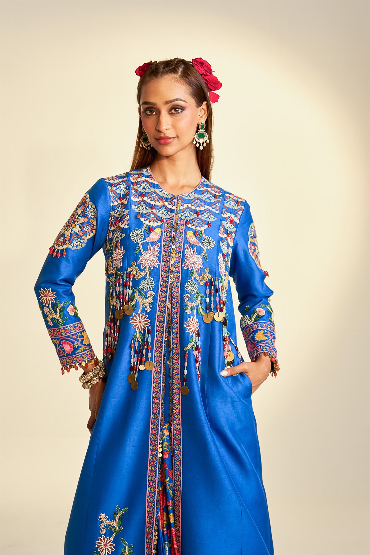 Long jacket with lehenga