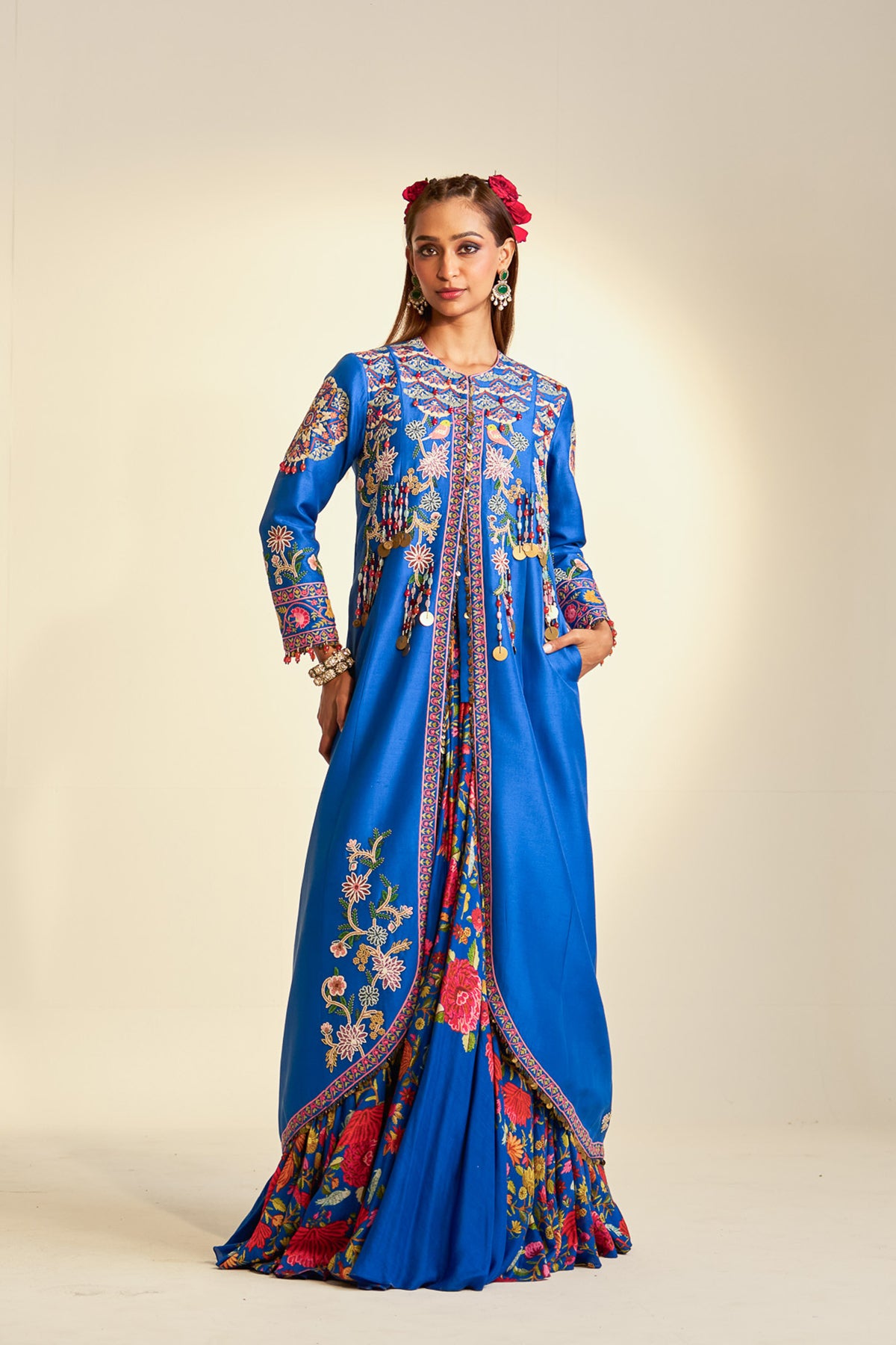 Long jacket with lehenga