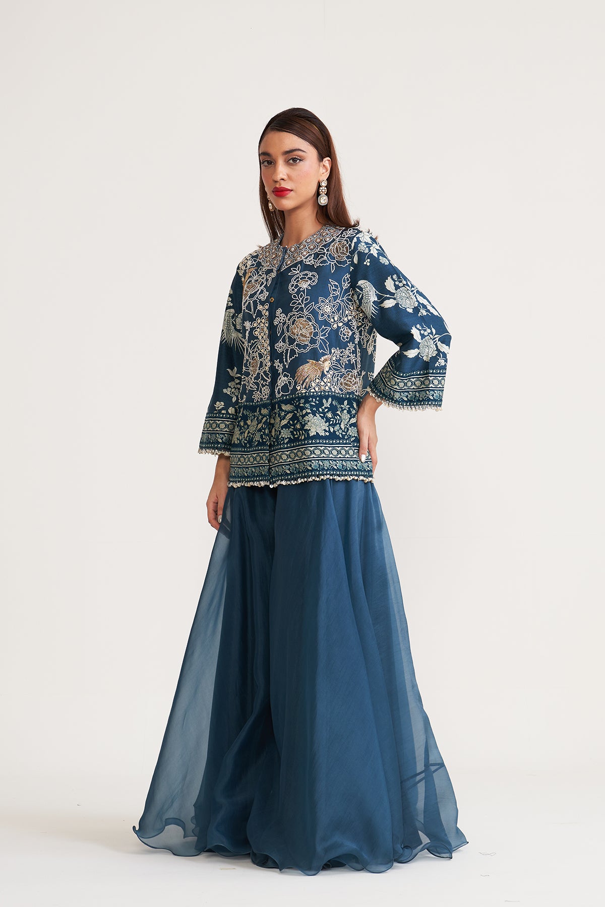 Parsi shirt and sharara set