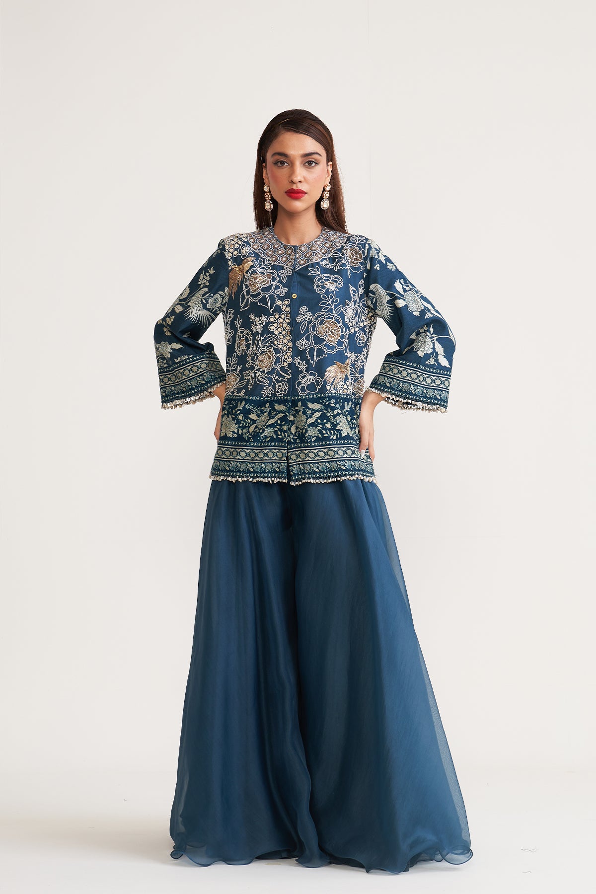 Parsi shirt and sharara set