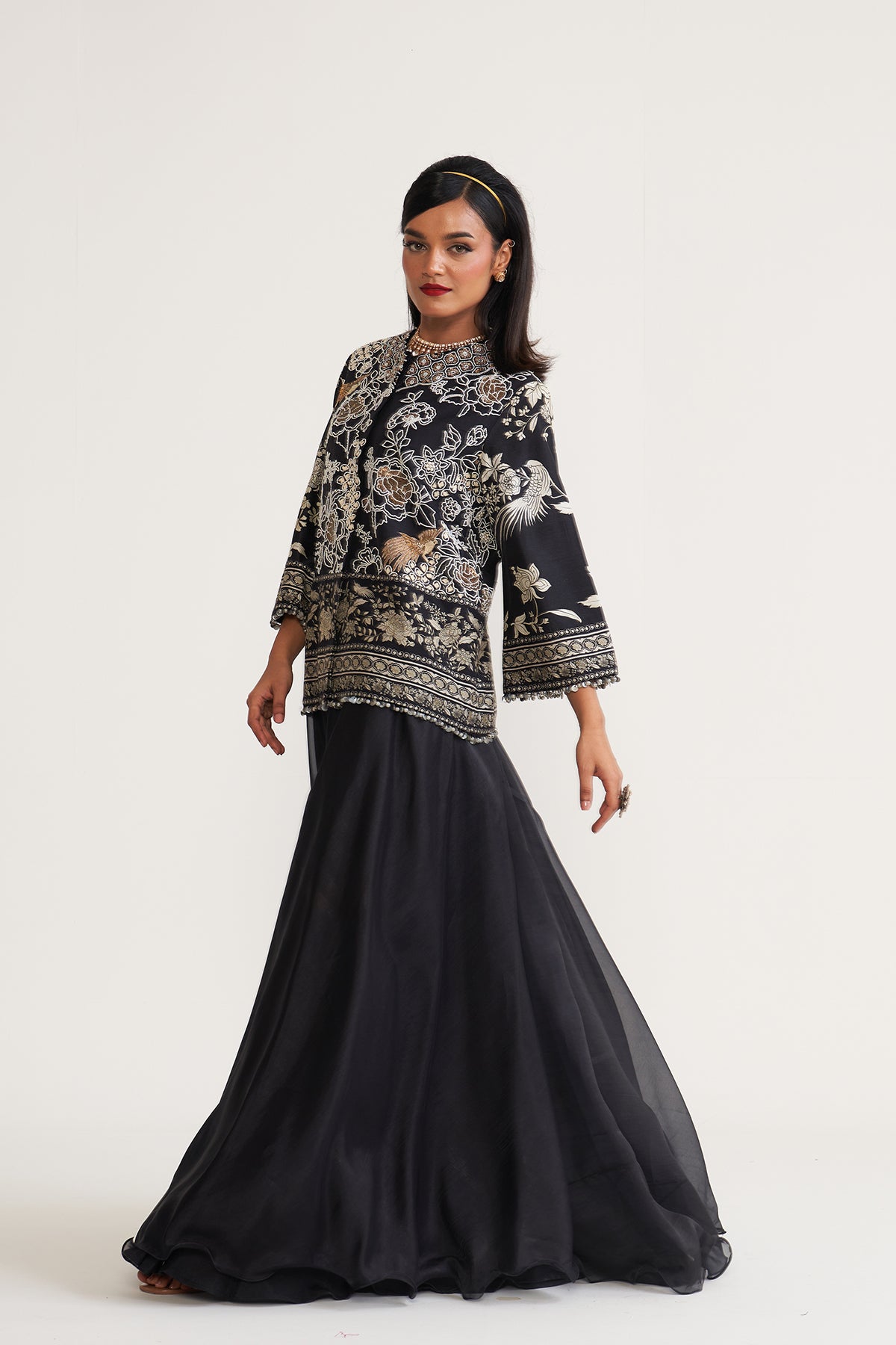 Parsi shirt and sharara set