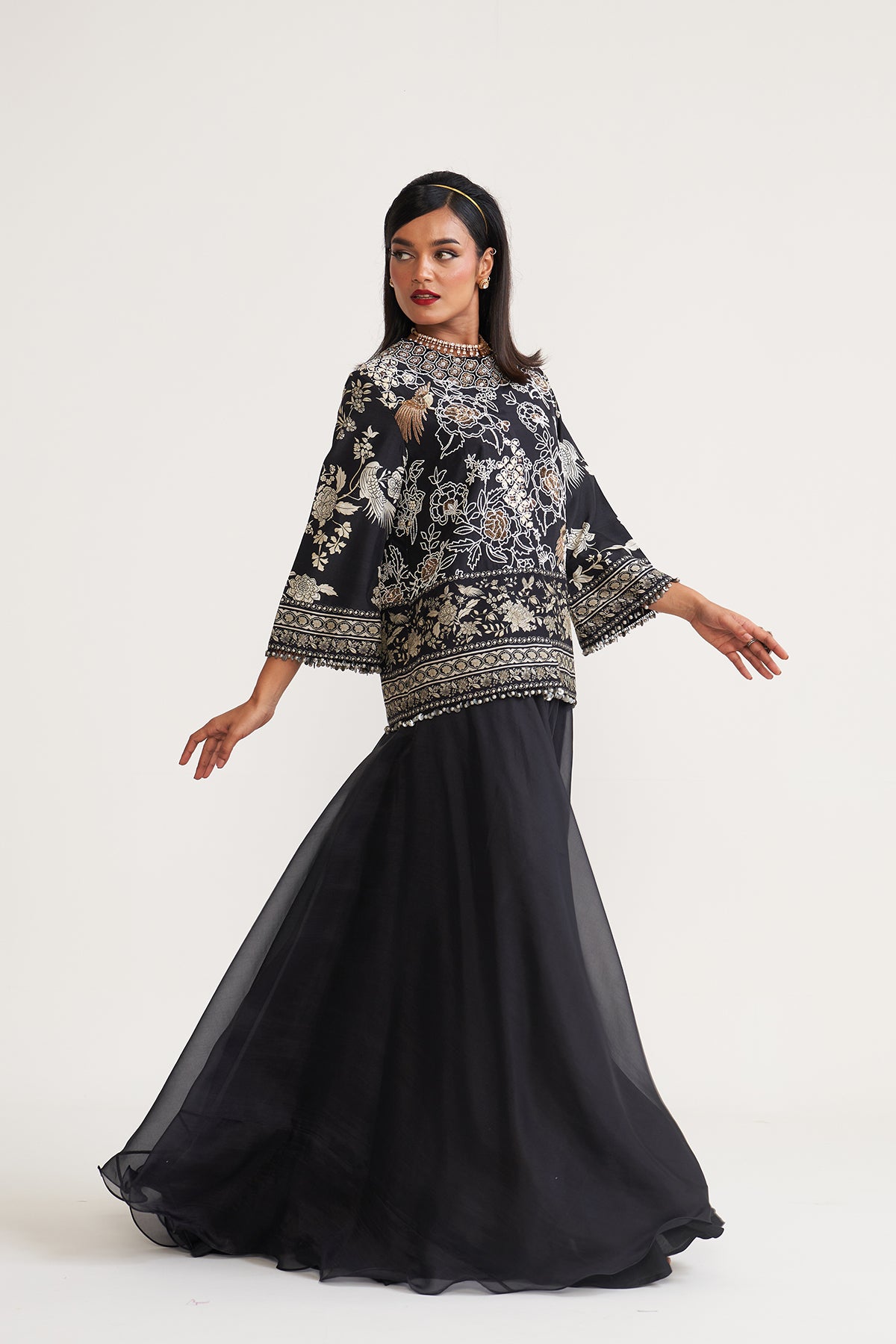 Parsi shirt and sharara set