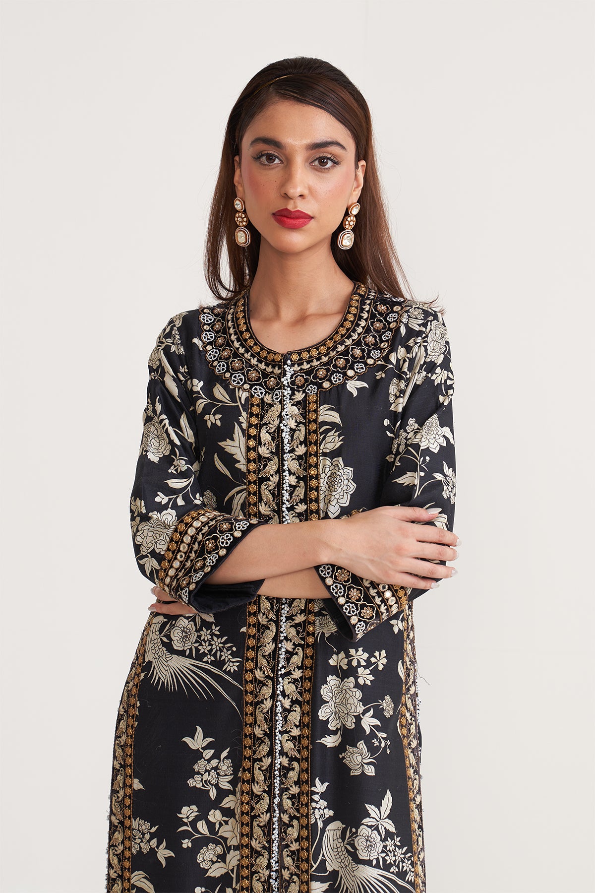 Long jacket pant set