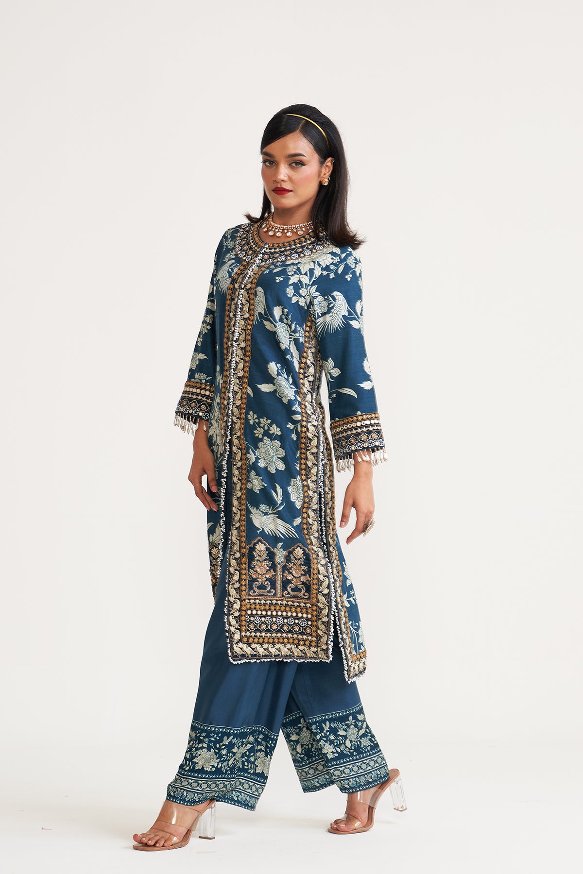 Long jacket pant set