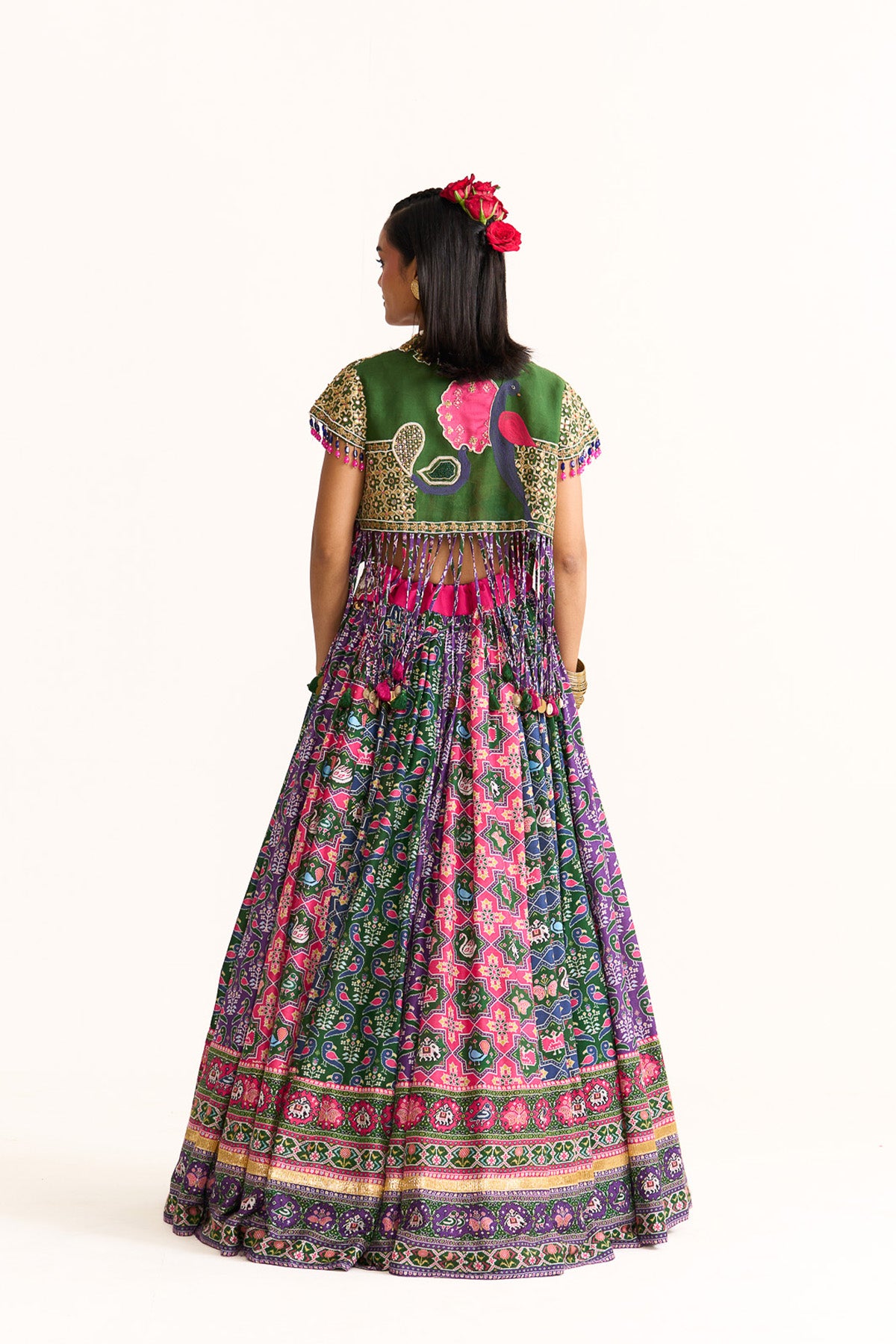 Short jaket with lehenga set