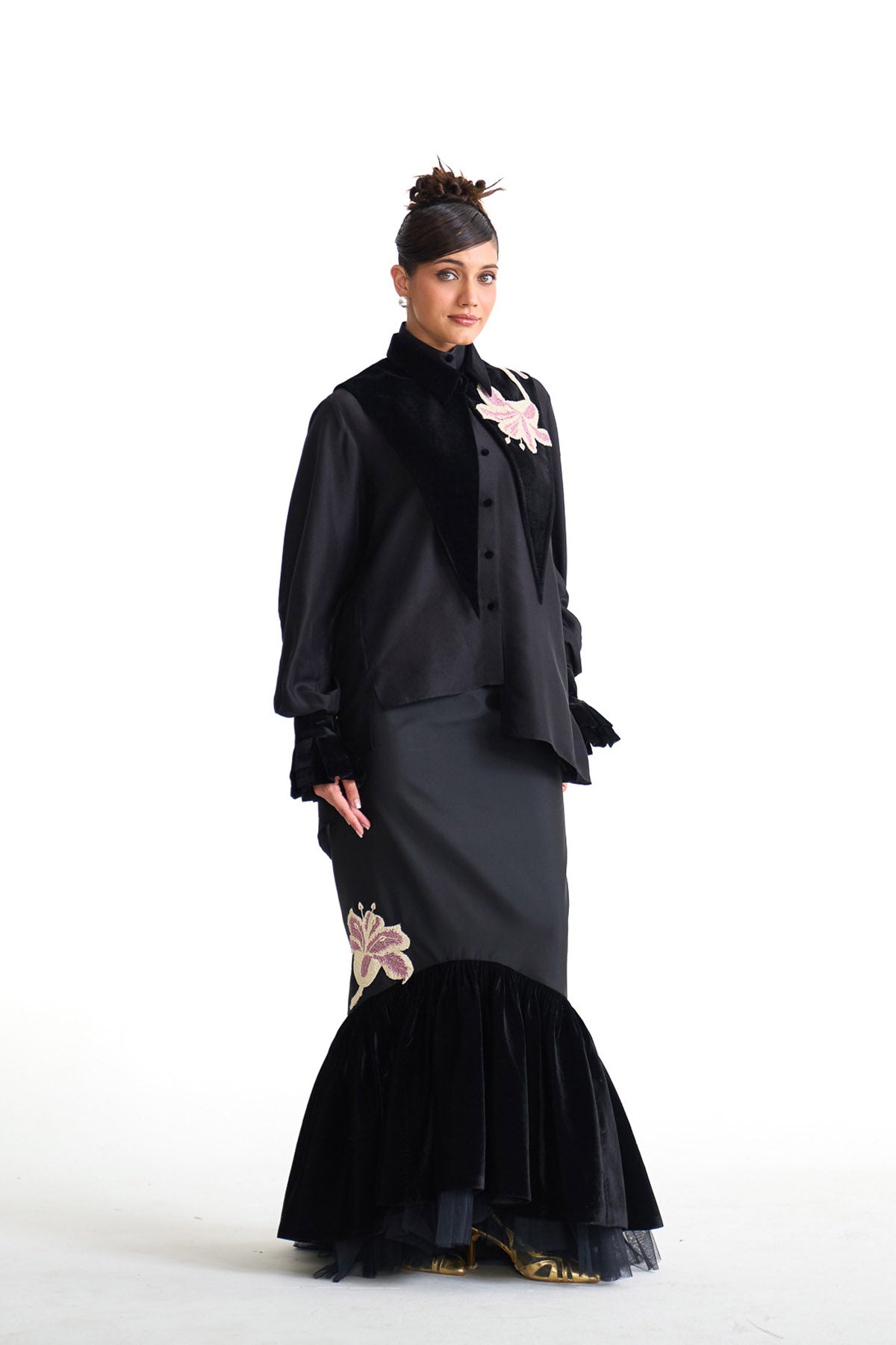 Pearl lily fish cut skirt