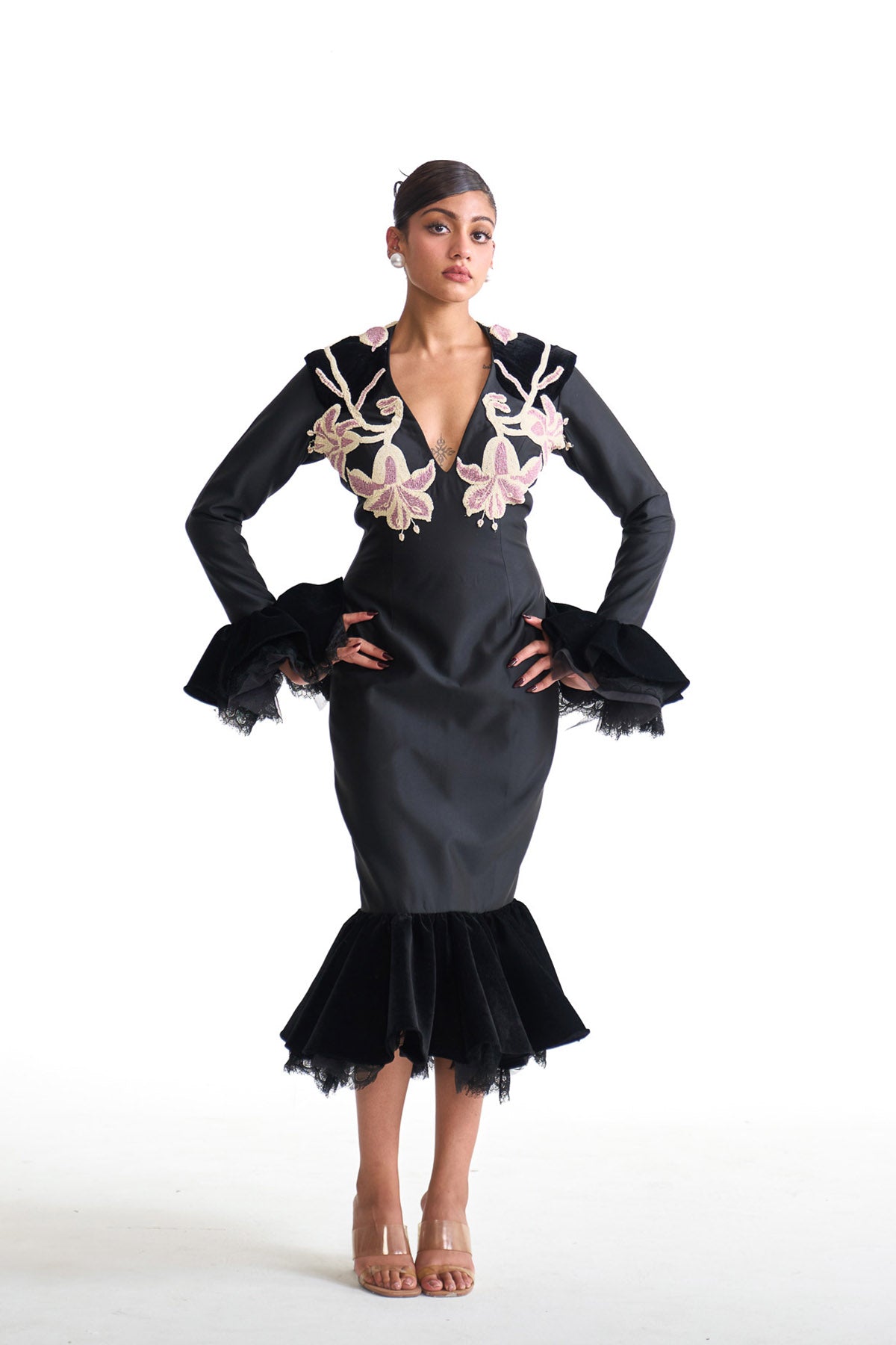 Pearl lily bodycon fish cut dress