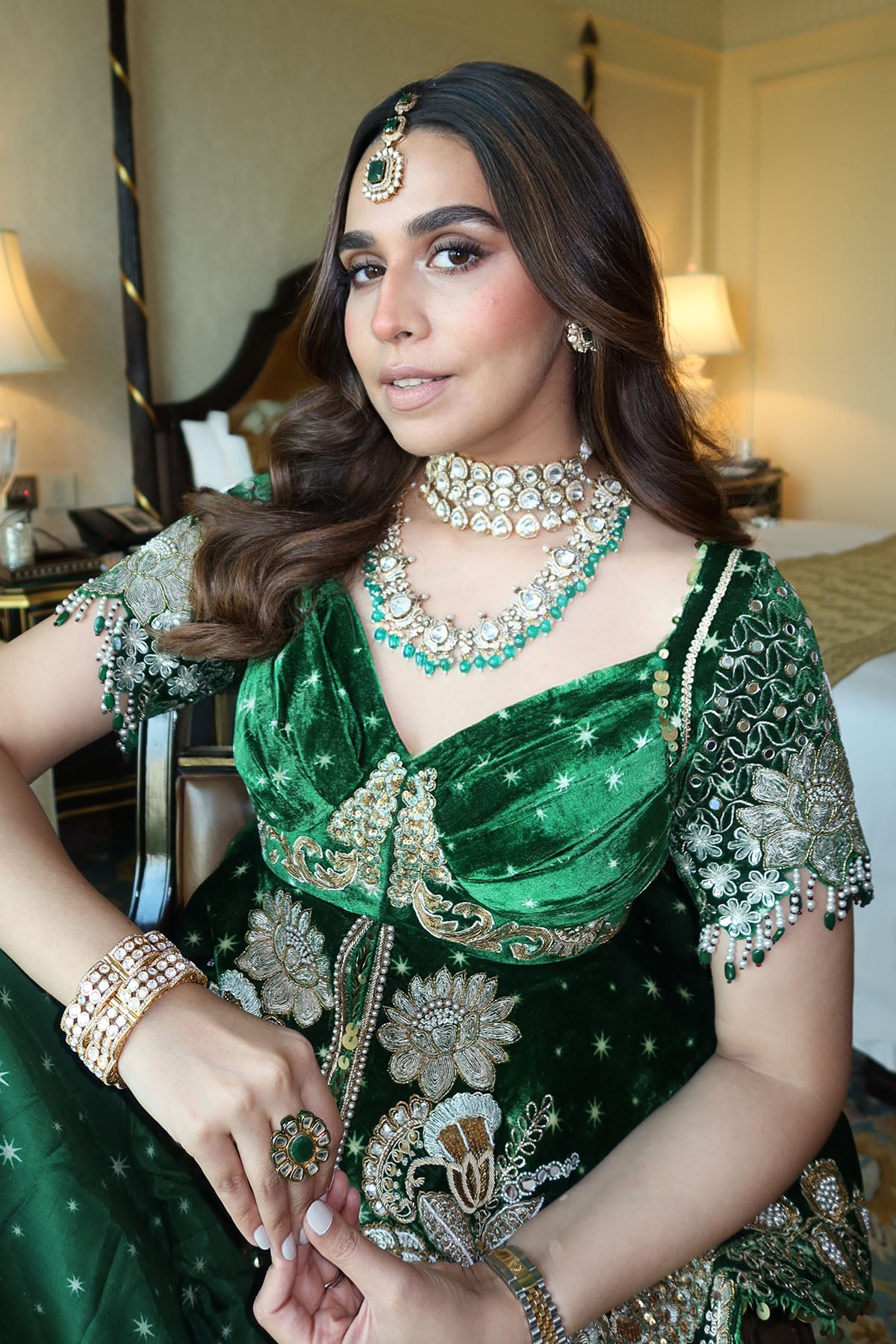 Summiyya in Tara peplum sharara set