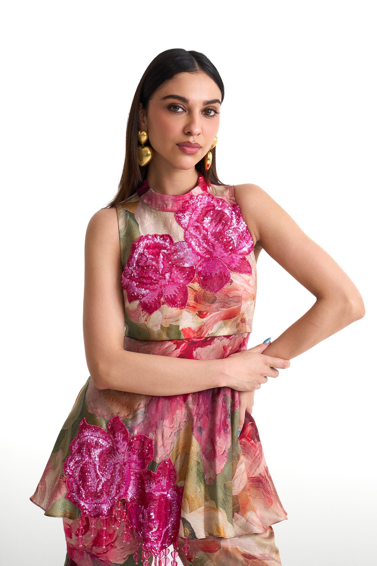 Petal story peplum set